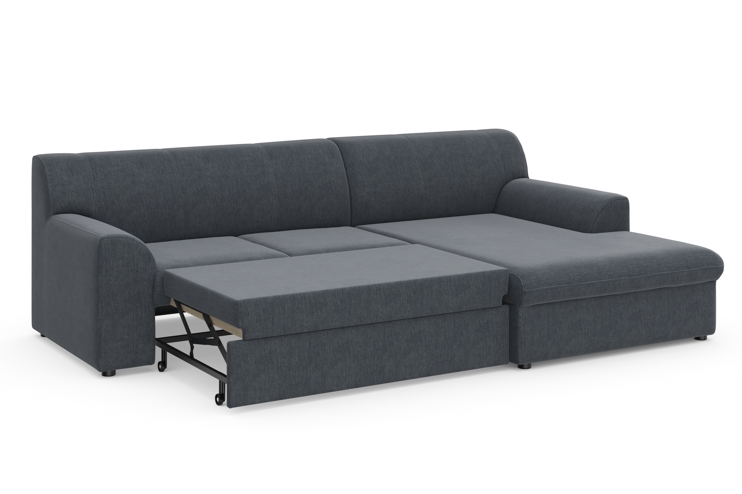 DOMO collection Ecksofa »Topper, elegant und zeitlos, kompaktes Stellmaß 245/155cm, L-Form«, mit Recamiere, wahlweise mit Schlaffunktion