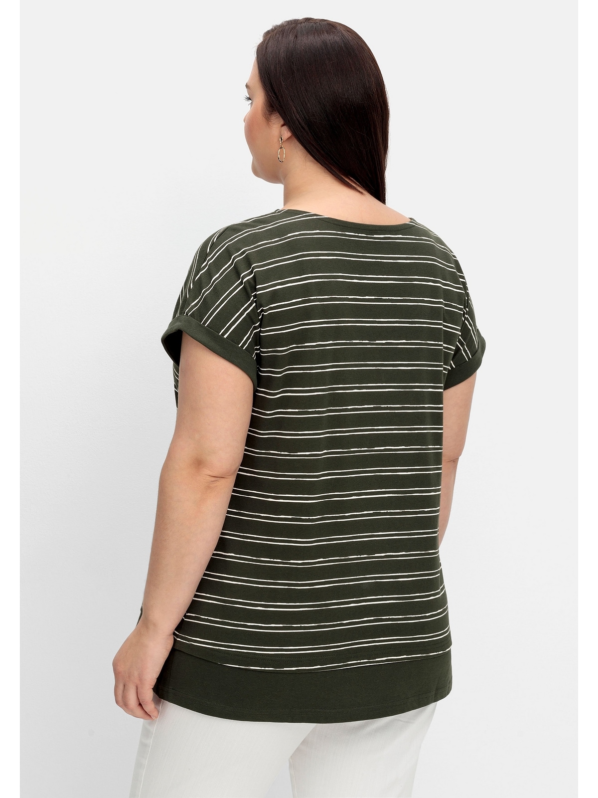 aus T-Shirt »Große BAUR Baumwolle Größen«, Sheego im kaufen Lagenlook, online | reiner