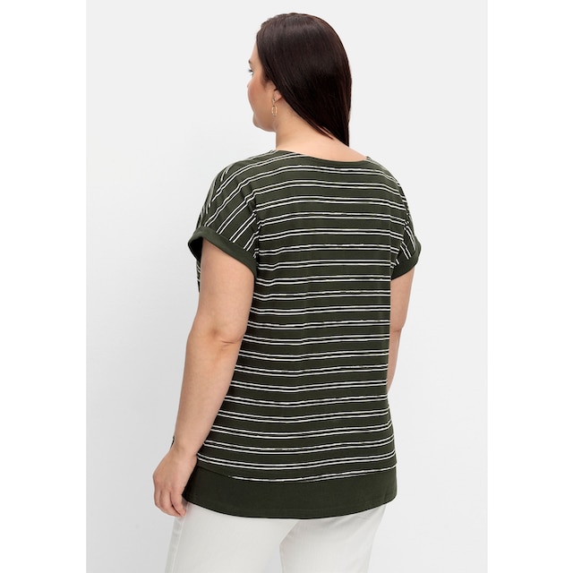 Sheego T-Shirt »Große Größen«, im Lagenlook, aus reiner Baumwolle online  kaufen | BAUR