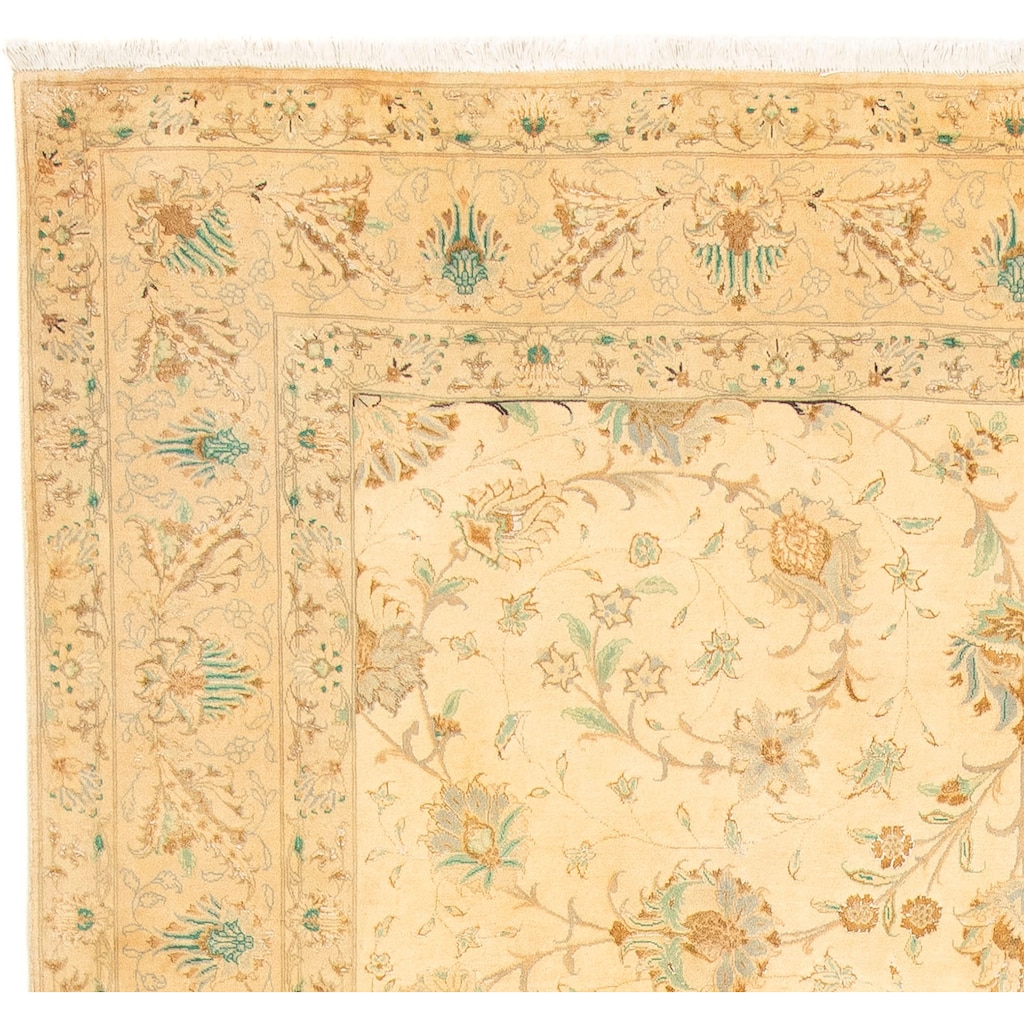 morgenland Orientteppich »Perser - Täbriz - Royal - 297 x 200 cm - beige«, rechteckig, Wohnzimmer, Handgeknüpft, Einzelstück mit Zertifikat