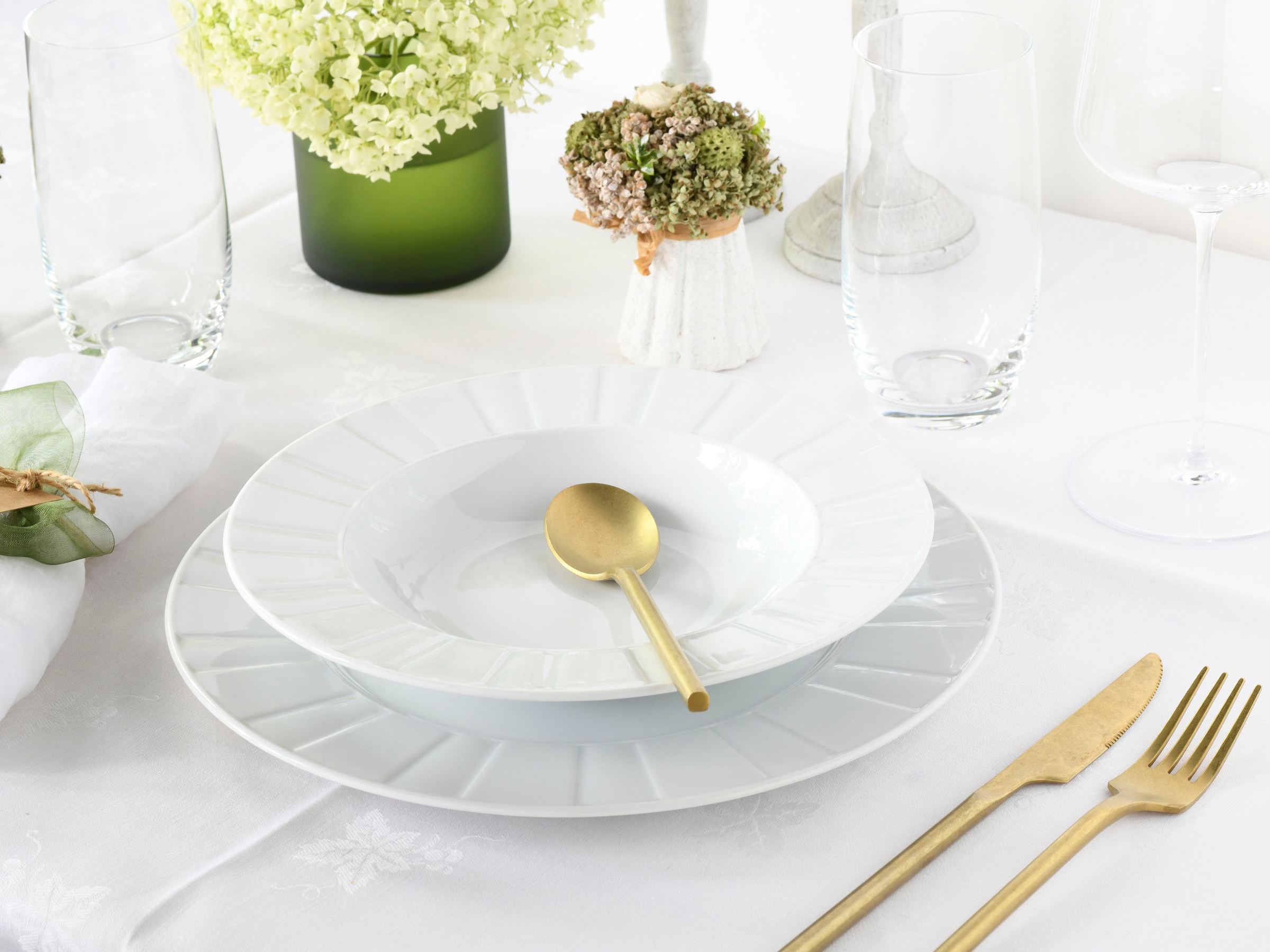 CreaTable Tafelservice »Barcelona«, (Set, 12 tlg.), klassischer Manufakturstil