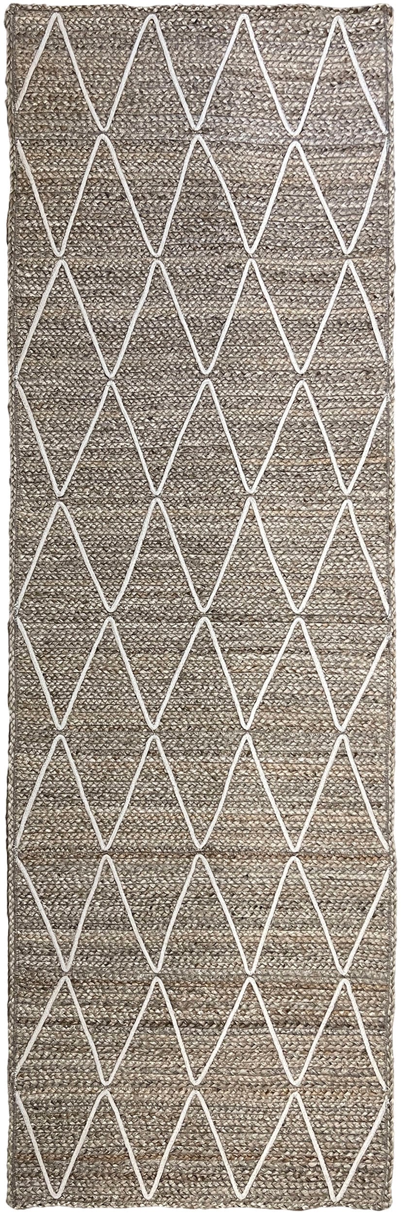 Myflair Möbel & Accessoires Teppich »Juna Essence«, rechteckig, 10 mm Höhe, Juteteppich, handgeflochten, meliert, Rauten Muster, auch als Läufer