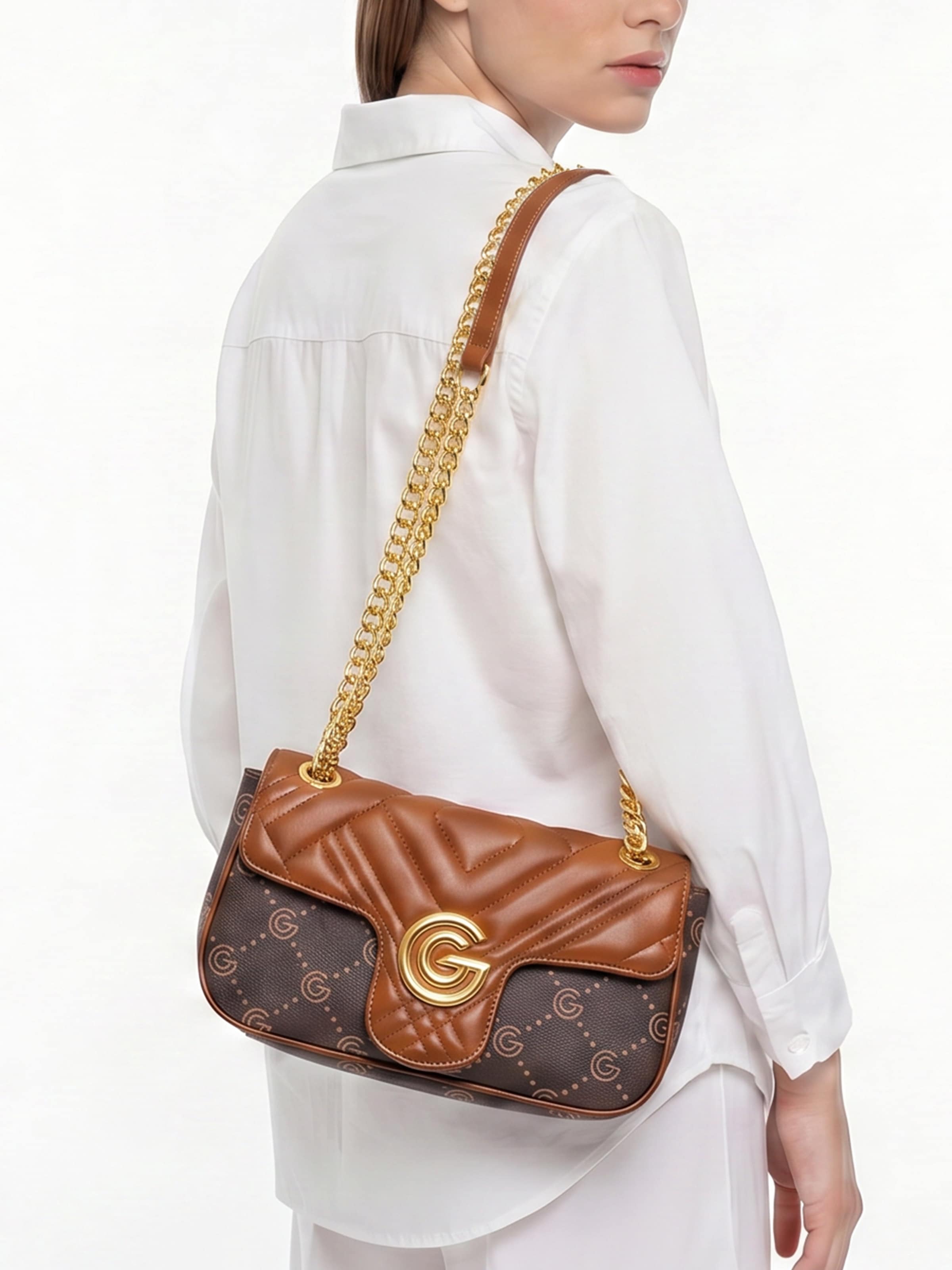 GABRIELLA G By Gabriella Gucci Umhängetasche »CINDY« Damen Umhängetasche, Handtasche, Tragetasche mit Logoverzierung