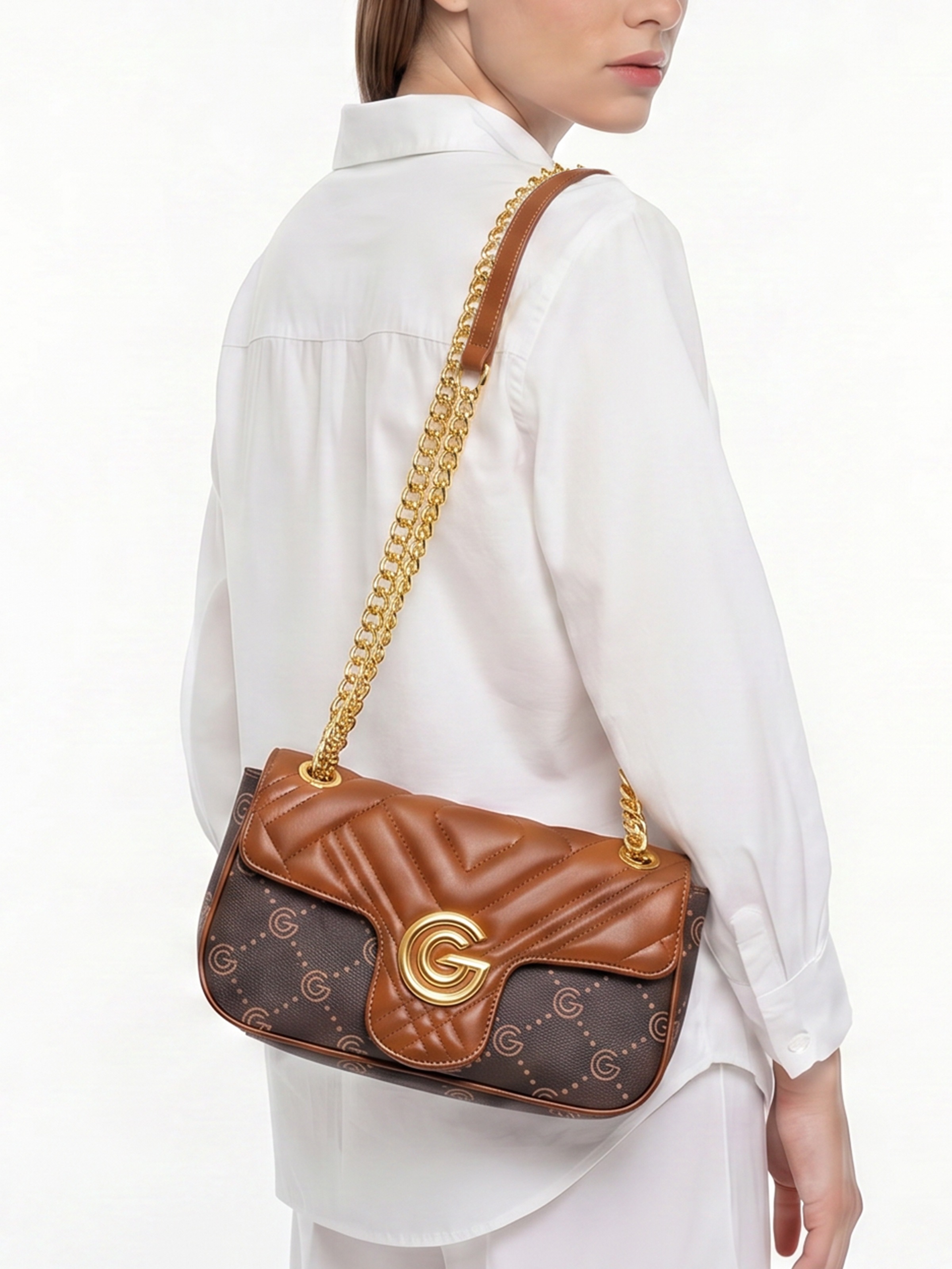 GABRIELLA G By Gabriella Gucci Umhängetasche "CINDY" Damen Umhängetasche, Handtasche, Tragetasche mit Logoverzierung