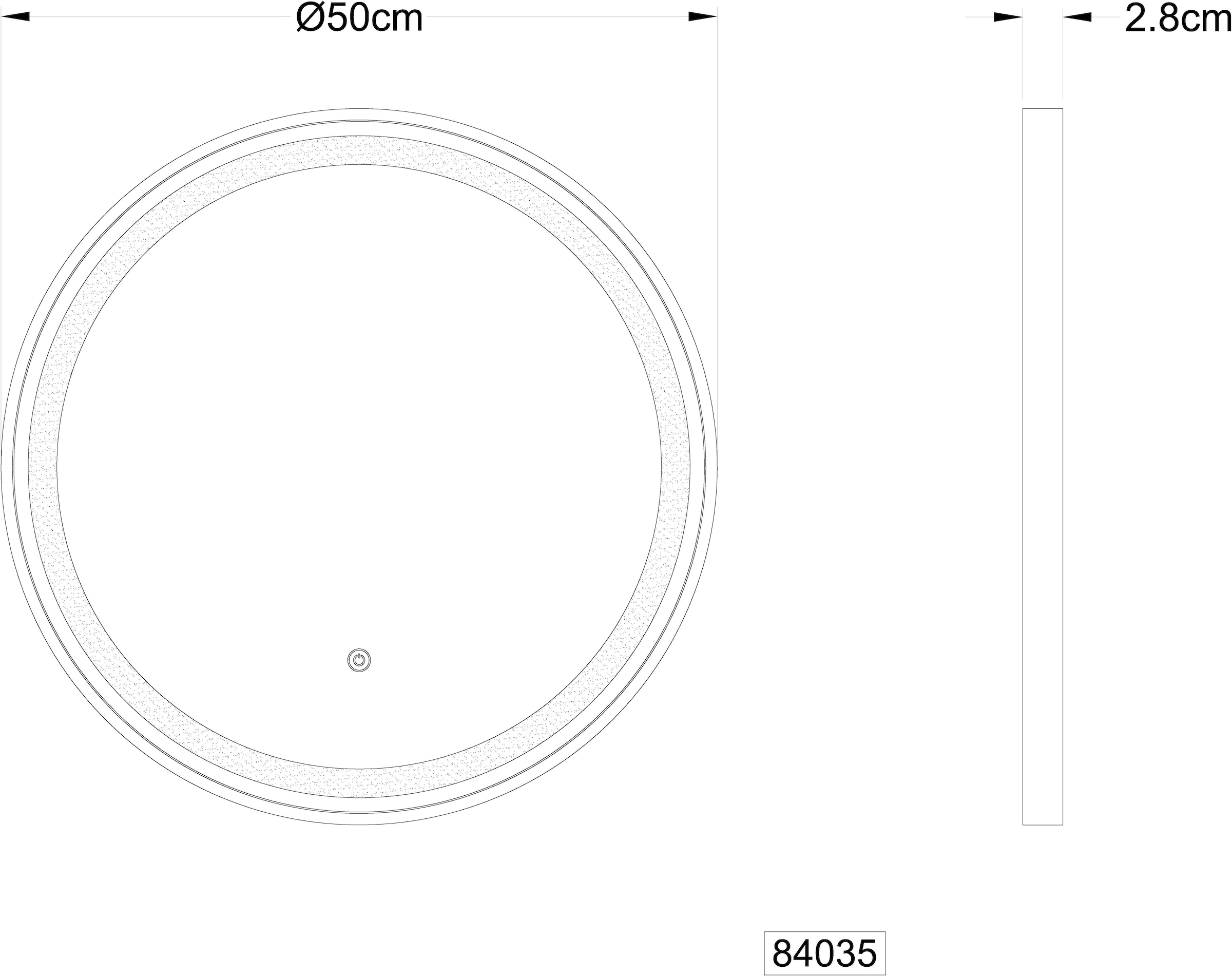 GLOBO LIGHTING LED Spiegelleuchte »RIVAS«, Leuchtmittel LED-Modul | LED fest integriert, Spiegel/Touch Ein/Aus/Stufen über Wandschalter