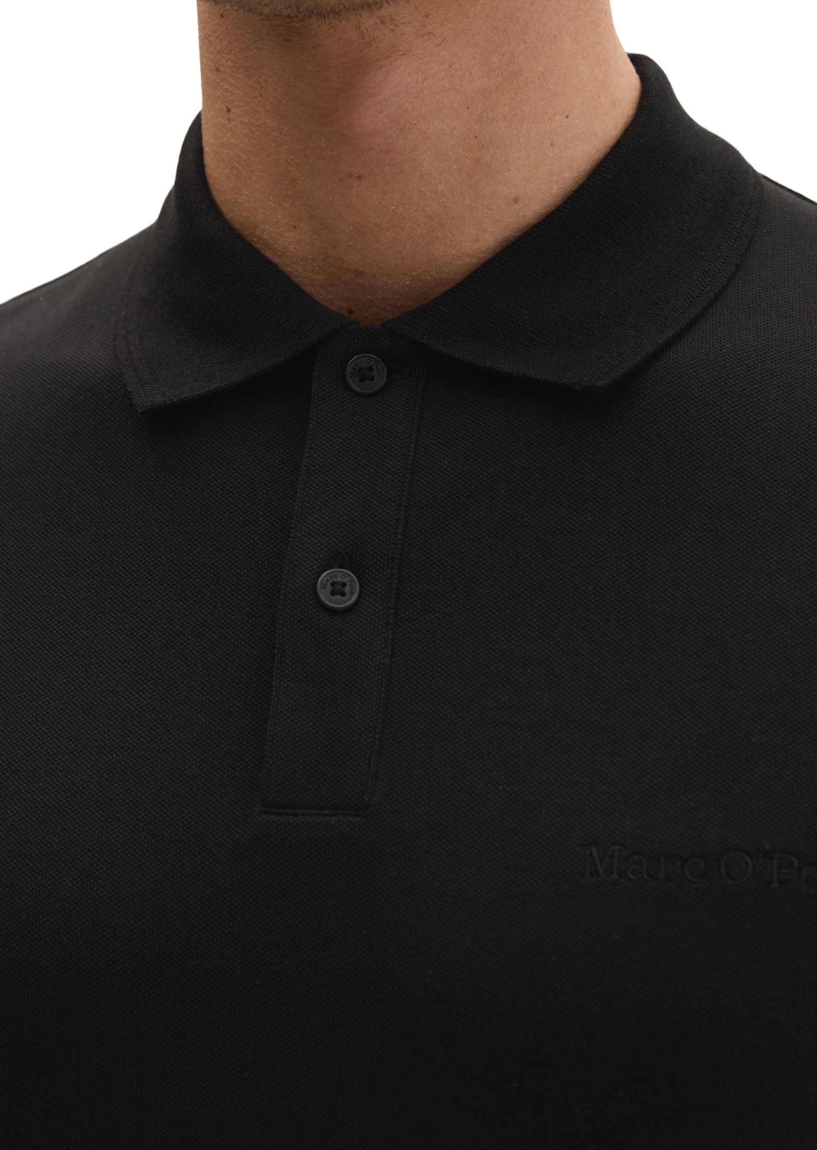 Marc O'Polo Poloshirt Piqué slim aus mittelschwerem Bio-Baumwoll-Viskose-Mix