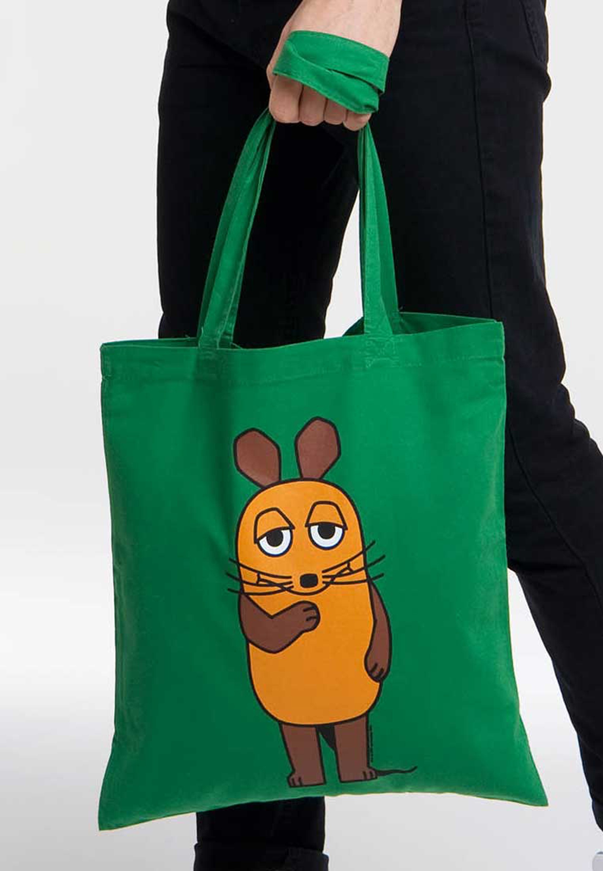 LOGOSHIRT Henkeltasche »Baumwolltasche Die Sendung mit der Maus«, mit Sendung mit der Maus-Logo