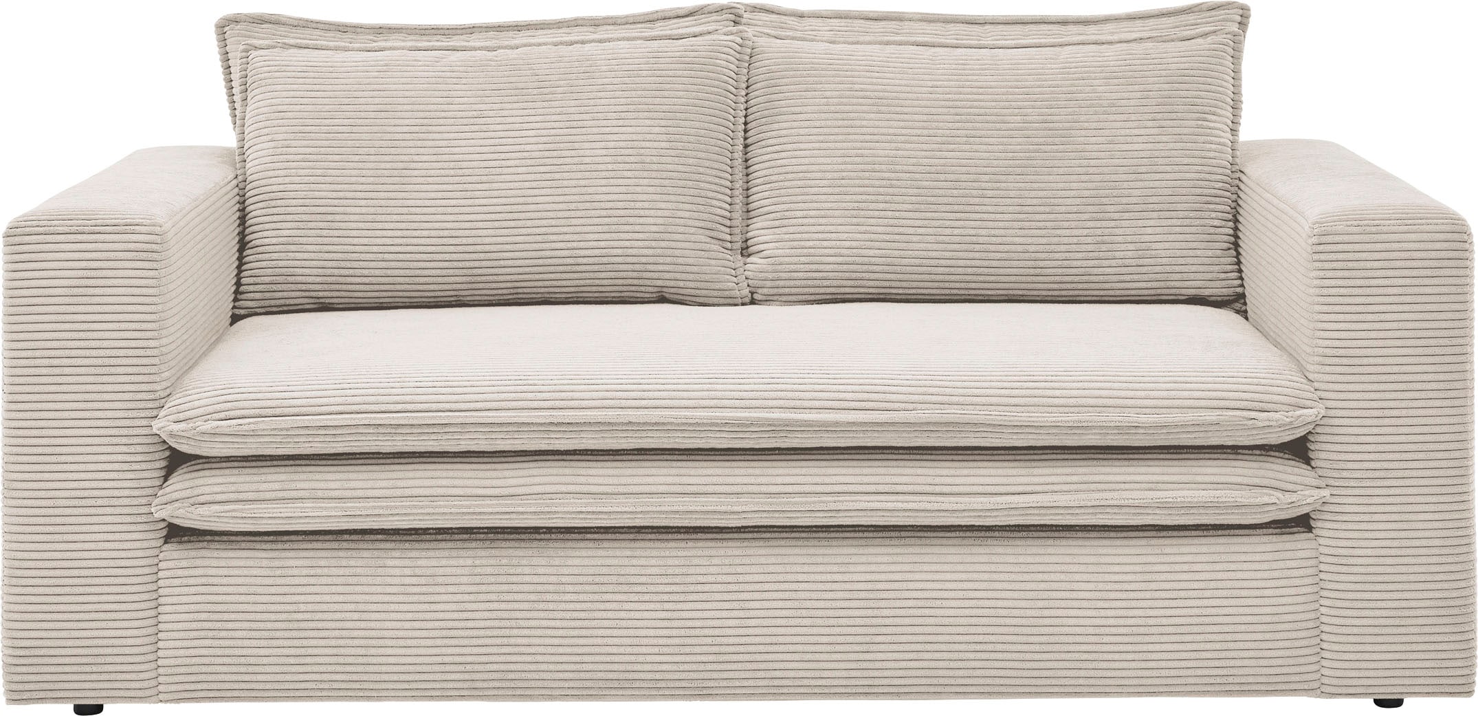 Places of Style Sitzgruppe »PIAGGE«, (2 tlg.), 2-Sitzer-Sofa und Hocker klein im Set