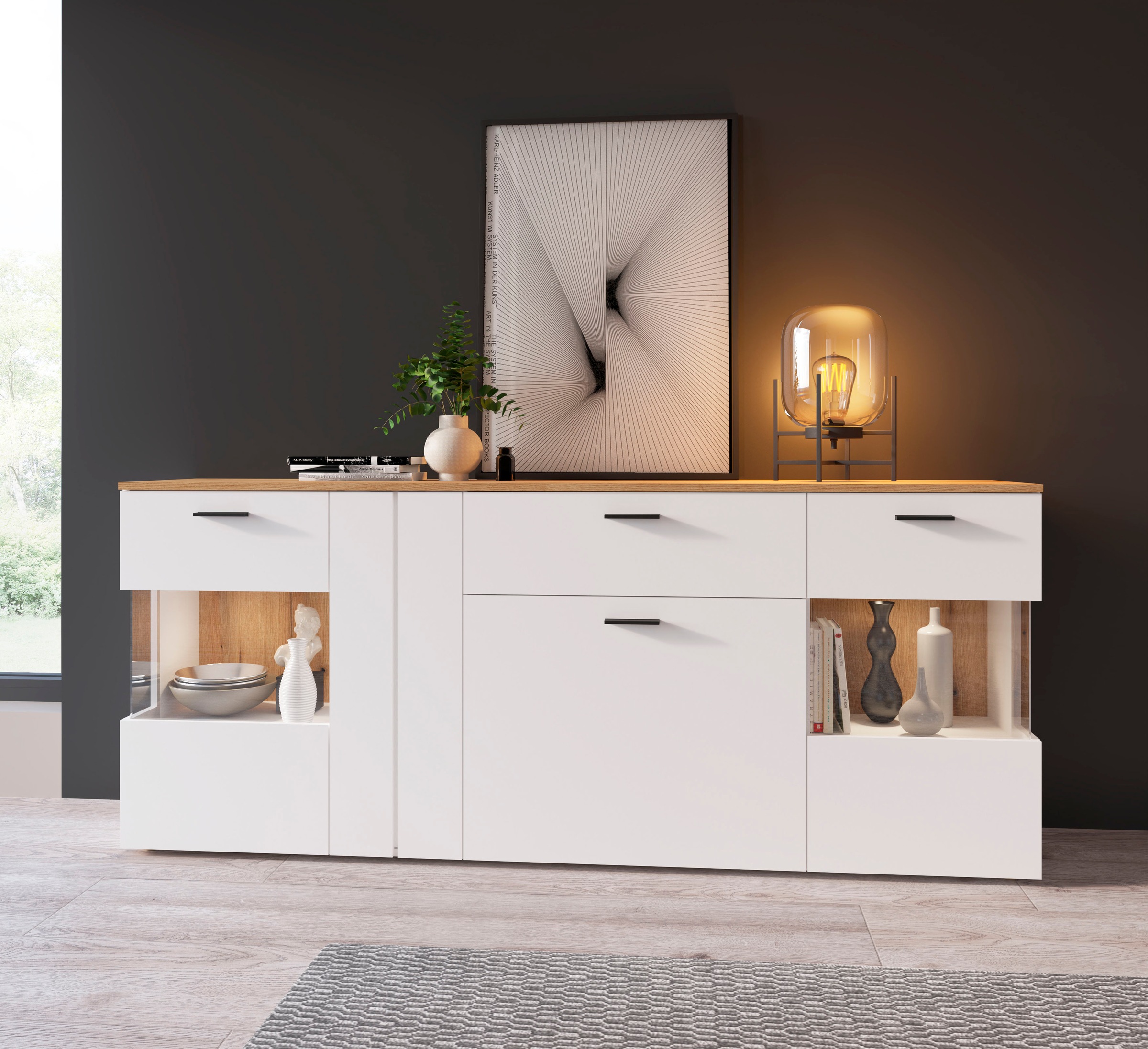 Home affaire Sideboard "Dalano" Breite ca.199 cm günstig online kaufen