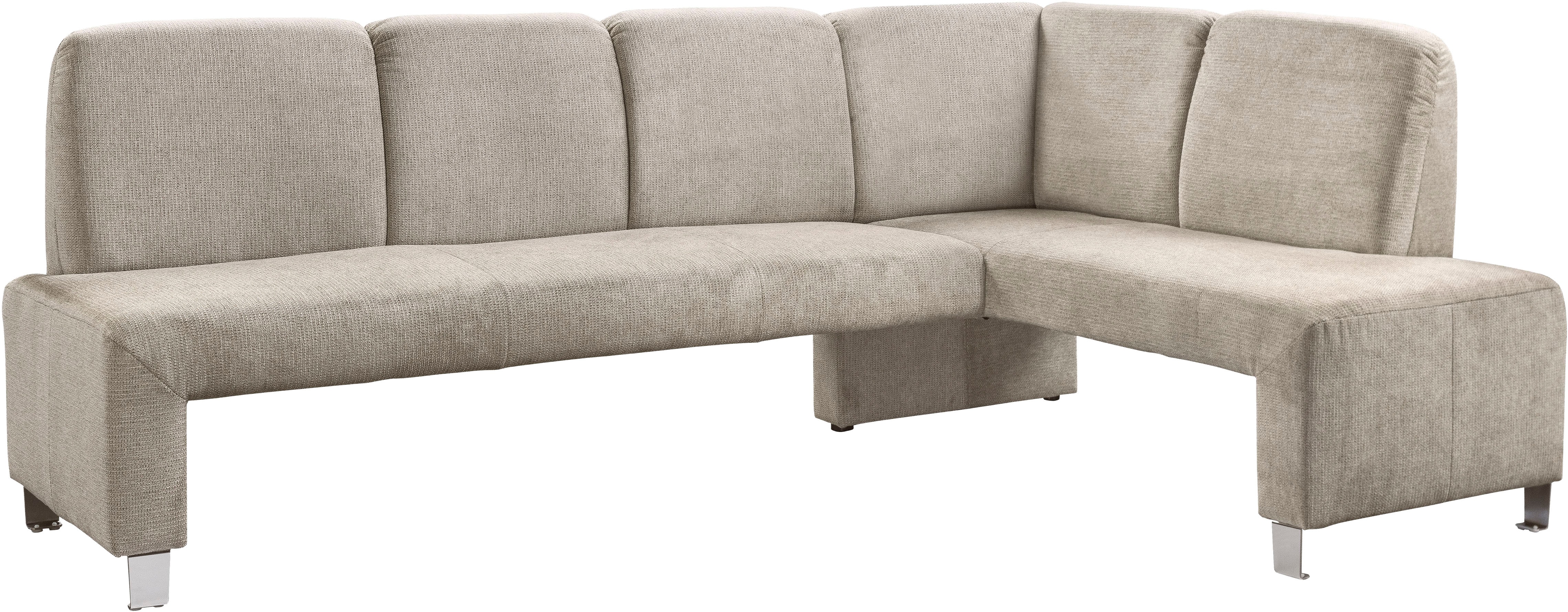 exxpo - sofa fashion Eckbank "Intenso, viele Bezugsstoffe Cord, Struktur 243/158 cm (B/T)" hohe Bodenfreiheit, frei im Raum stellbar, hoher Sitzkomfort