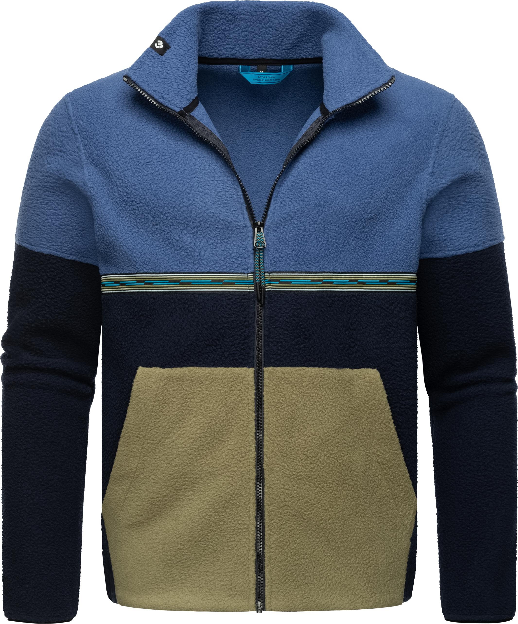 Ragwear Fleecejacke »Lonndy«, ohne Kapuze, Angesagte Herren Plüschjacke mit hohem Kragen