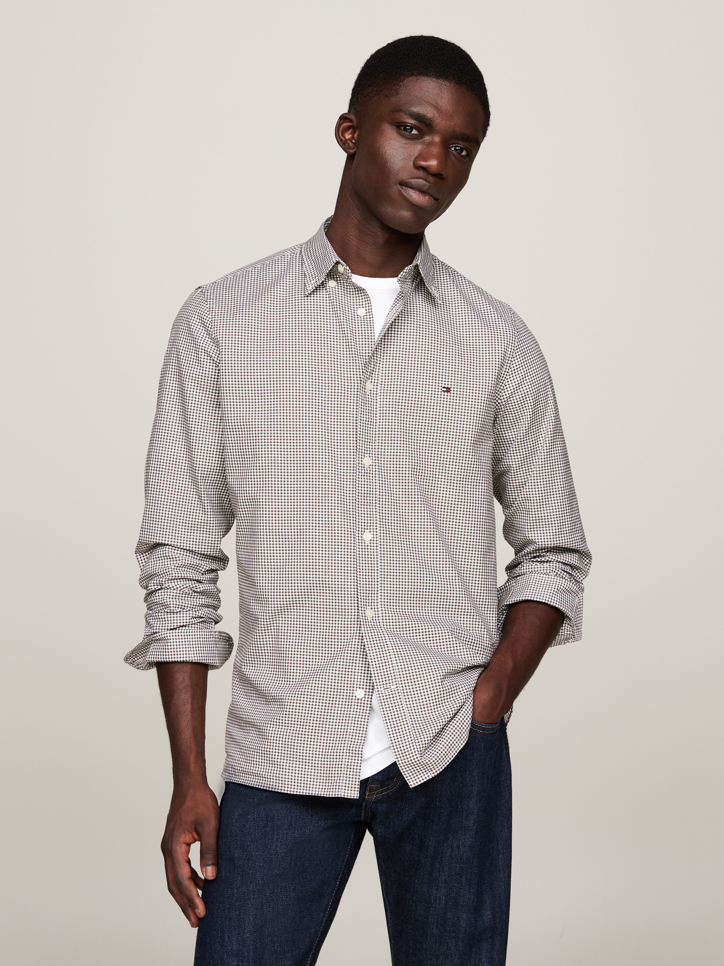 Tommy hilfiger marškiniai ilgomis rankovėmis »MICRO GINGHAM POPLIN SF SHIRT«