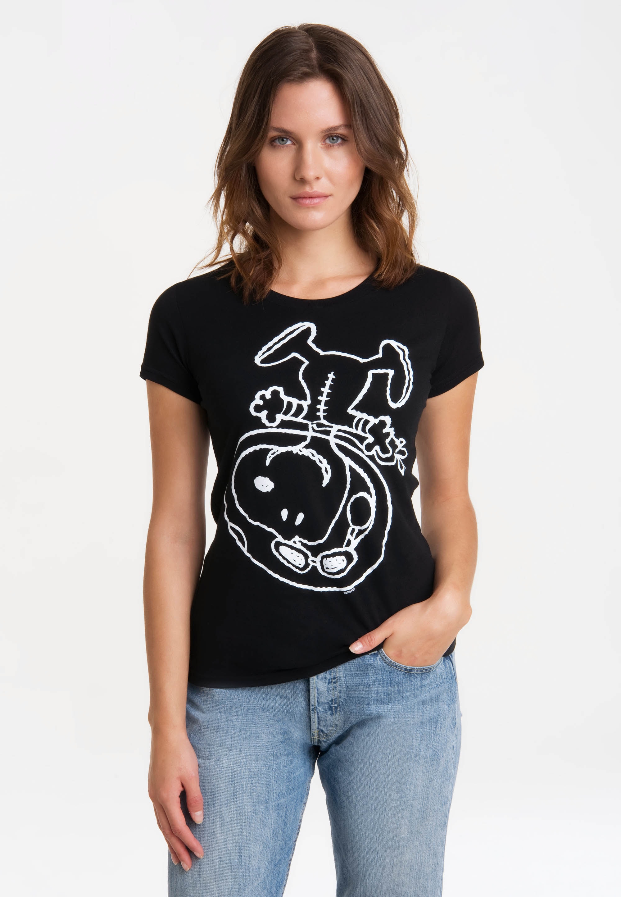 LOGOSHIRT T-Shirt "Snoopy - Astronaut", mit lizenziertem Originaldesign günstig online kaufen