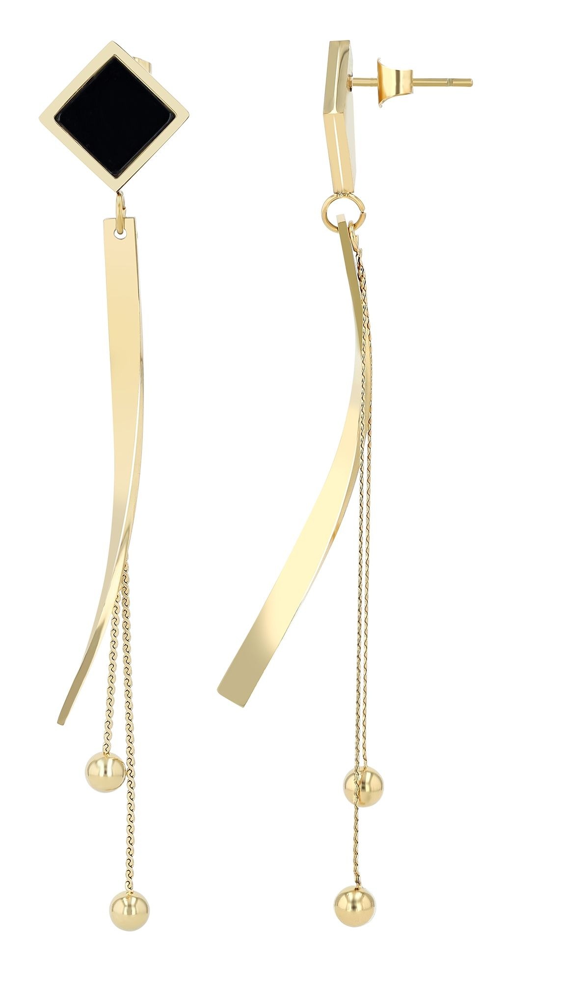 Paar Ohrhänger ADELIA´S "Damen Ohrringe – Ohrstecker aus Edelstahl", Damen, Gr. Damen, Edelstahl, gold, Ohrringe, Ein kleines Geschenk mit großer Wirkung 2