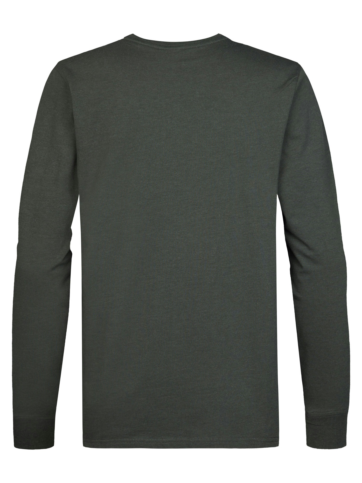 Petrol Industries Langarmshirt mit Rundhalsausschnitt, kleine Logoprägung