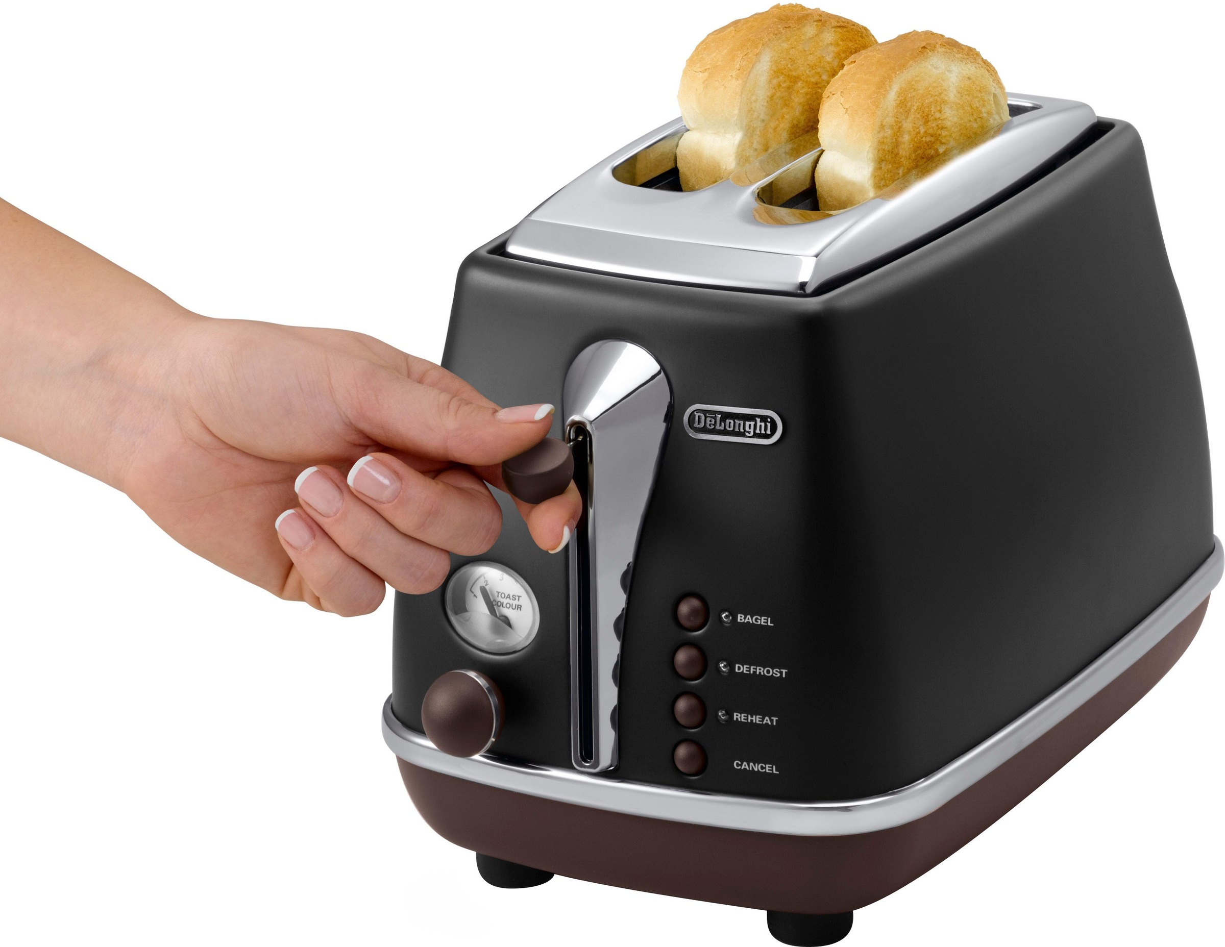 DeLonghi Toaster "CTOV 2003.BK" 2 kurze Schlitze 900 W günstig online kaufen