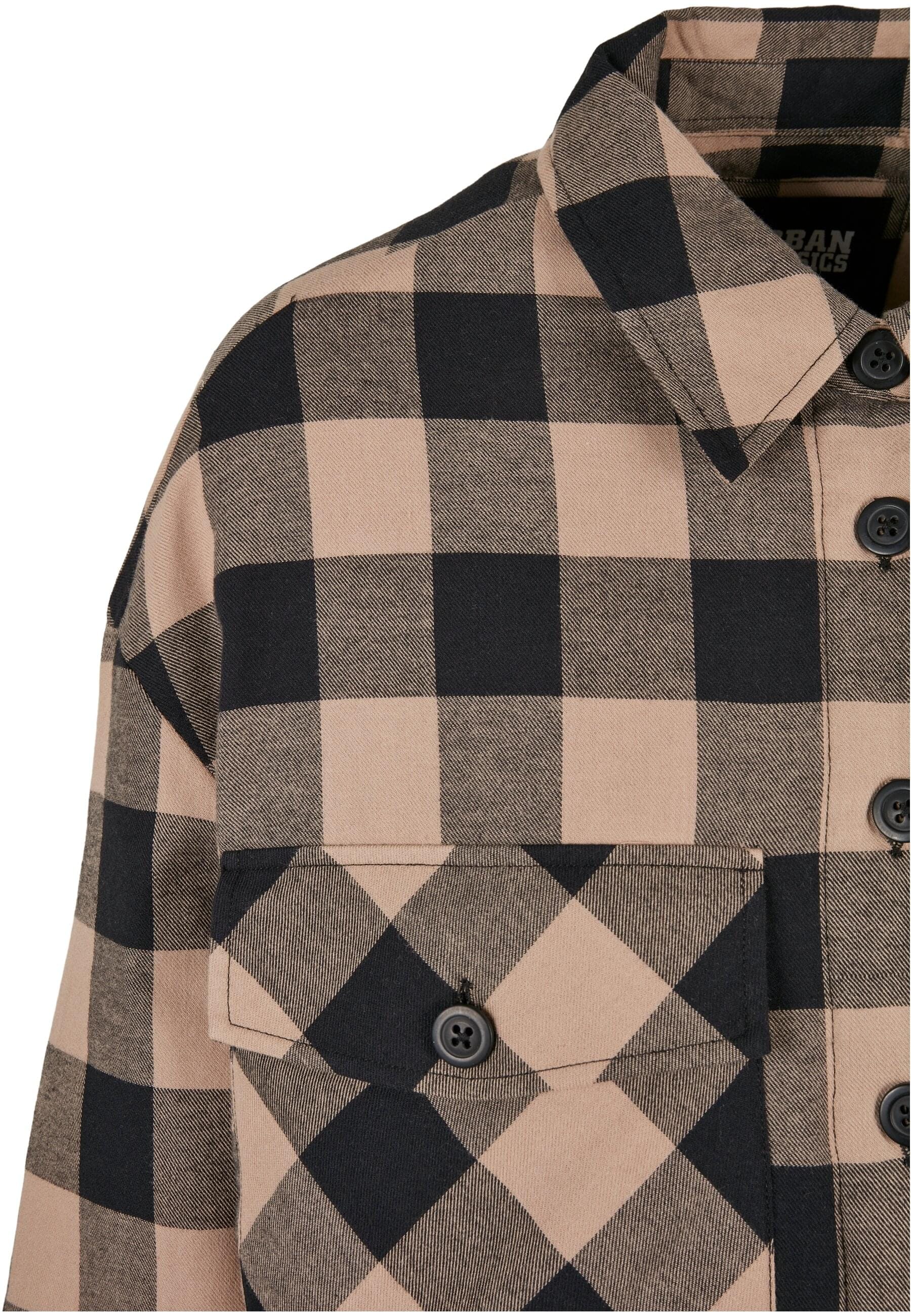 URBAN CLASSICS Allwetterjacke »Urban Classics Damen Ladies Flanell Padded Overshirt«, (1 St.), ohne Kapuze