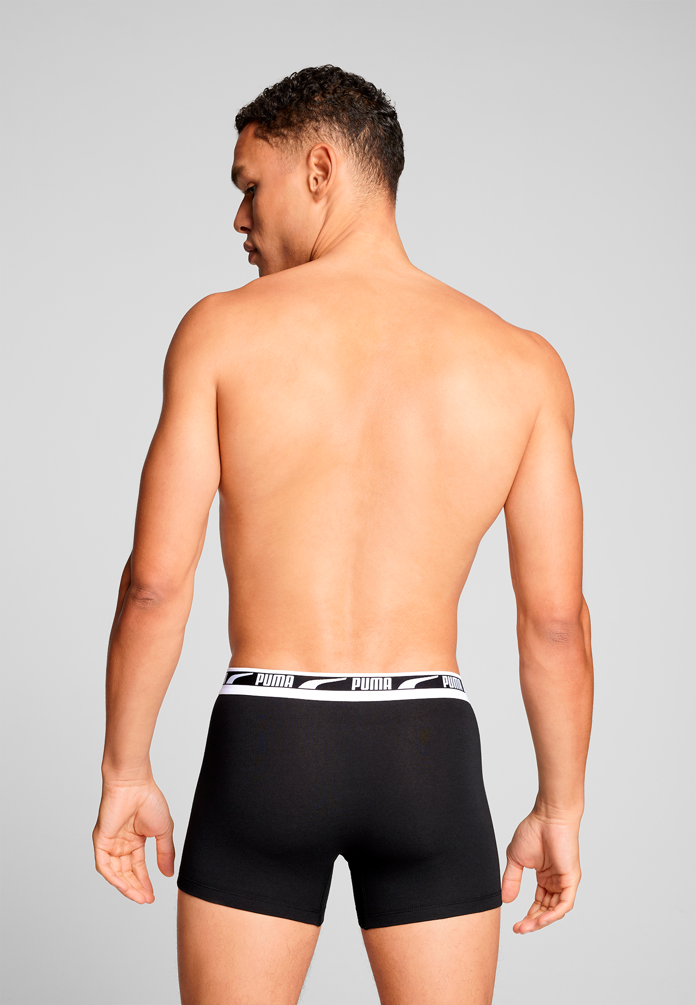 PUMA Boxershorts »PUMA MEN EVERYDAY MULTI LOGO BOXERS 2P«, (2er Pack), Komfortabler Logobund