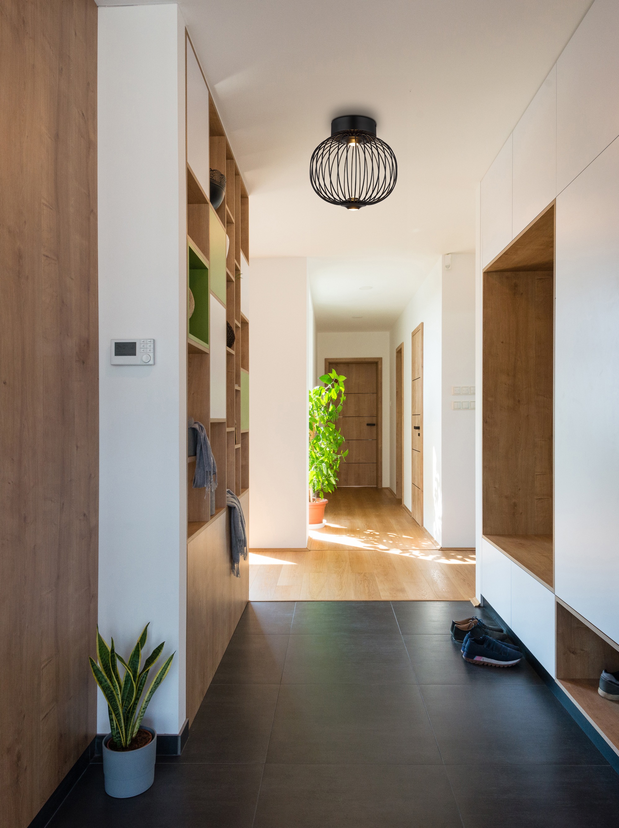 GLOBO LIGHTING Deckenleuchte »GALWAY« LED-Modul 1 Stk. Warmweiß Deckenlampe Metallstäbe 3 Stufen 3000K DM 30cm