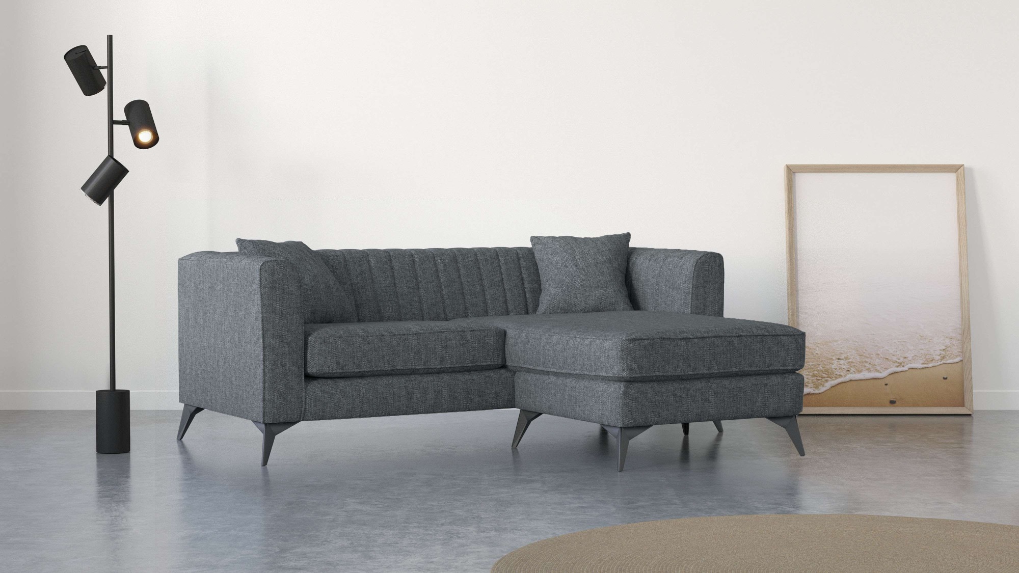 Places of Style Ecksofa "MATTHEW B/T/H: 201/162/74 cm, ideal für kleine Räu günstig online kaufen