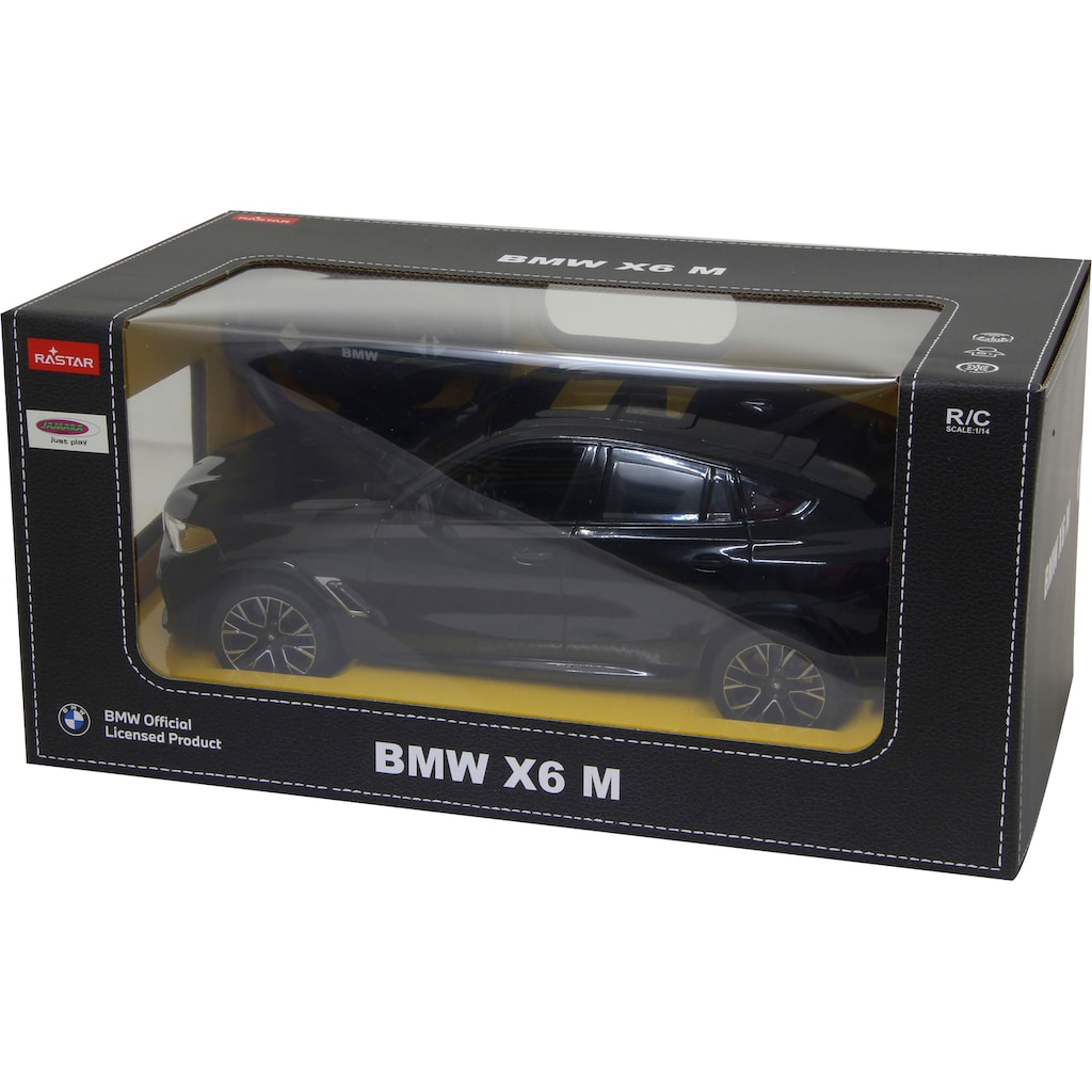 Jamara RC-Auto »Deluxe Cars, BMW X6 M 1:14, schwarz - 2,4 GHz«, mit LED-Lichtern