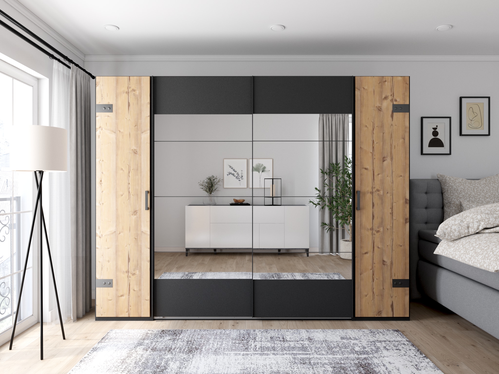 LeGer Home by Lena Gercke Bild »Black is Beautiful III« Abstrakt | Kunst | Modern | Schwarz-Weiß 1 Stk. tlg. HD Premium Poster-Druck inkl. Holzrahmen