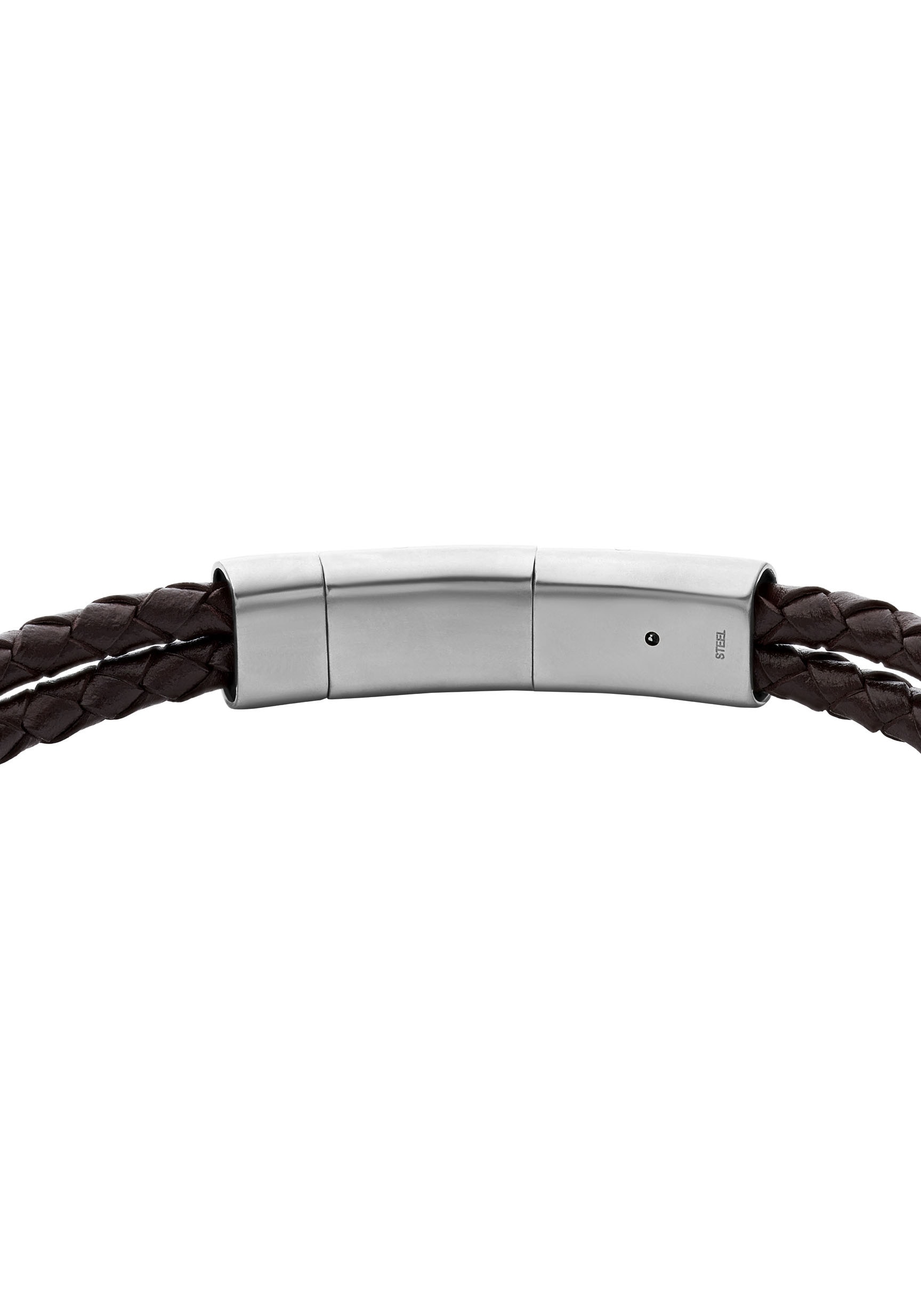 Fossil Armband »Schmuck Geschenk Edelstahl Leder Armschmuck VINTAGE CASUAL«
