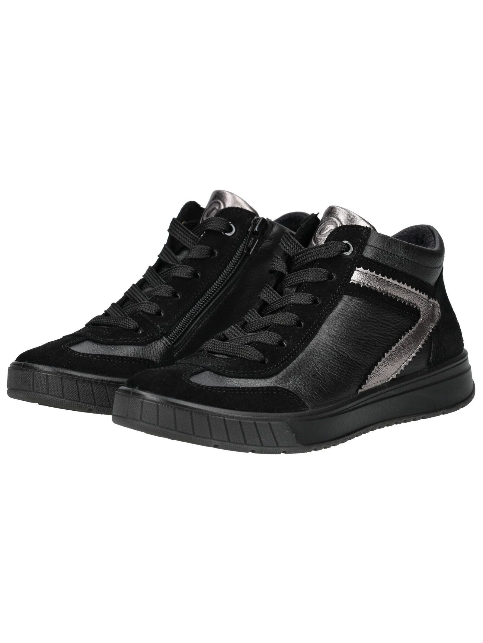 Ara High Sneaker Leather Black Size 38.5 3