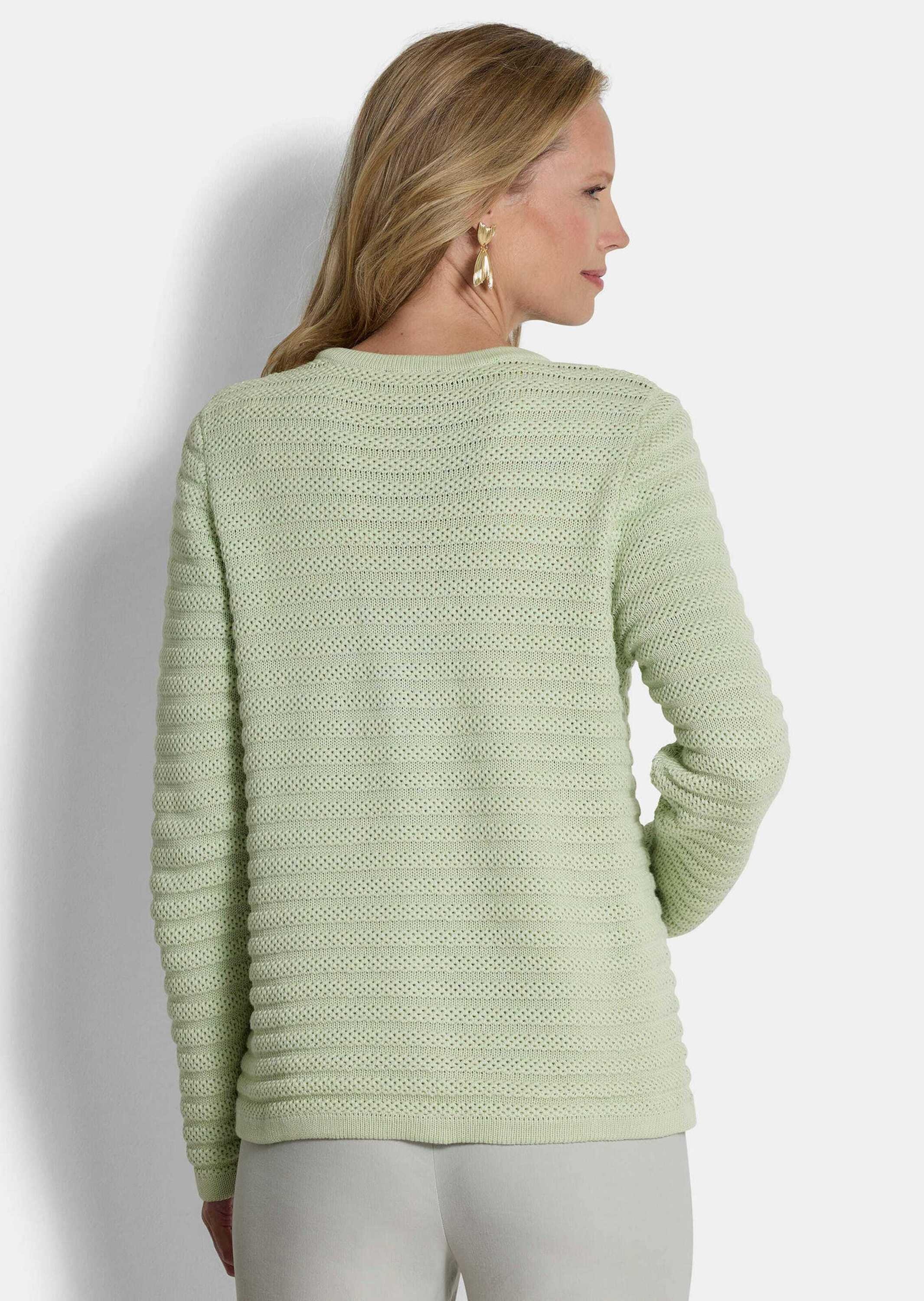 GOLDNER Strickjacke »Ajourjacke in Querrippen-Optik« modischer Strukturstrick