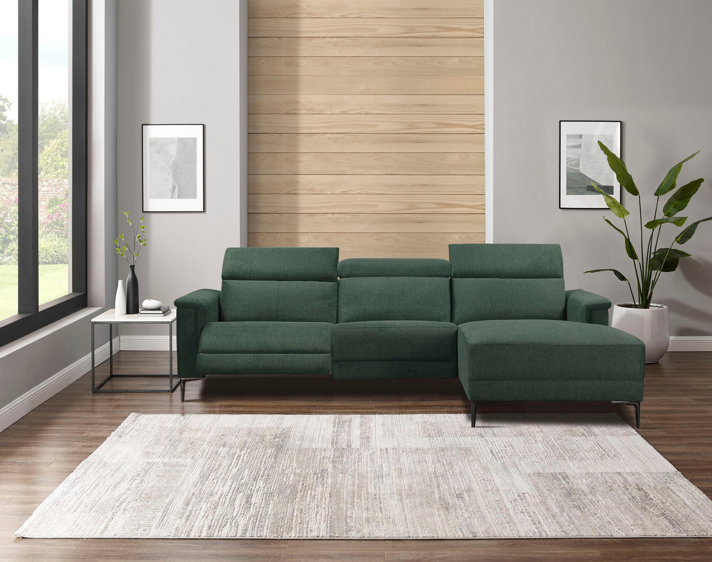 Places of Style Ecksofa Lund, mit man. o. elektr. Relaxfunktion und USB/ Kopfteilverstellung