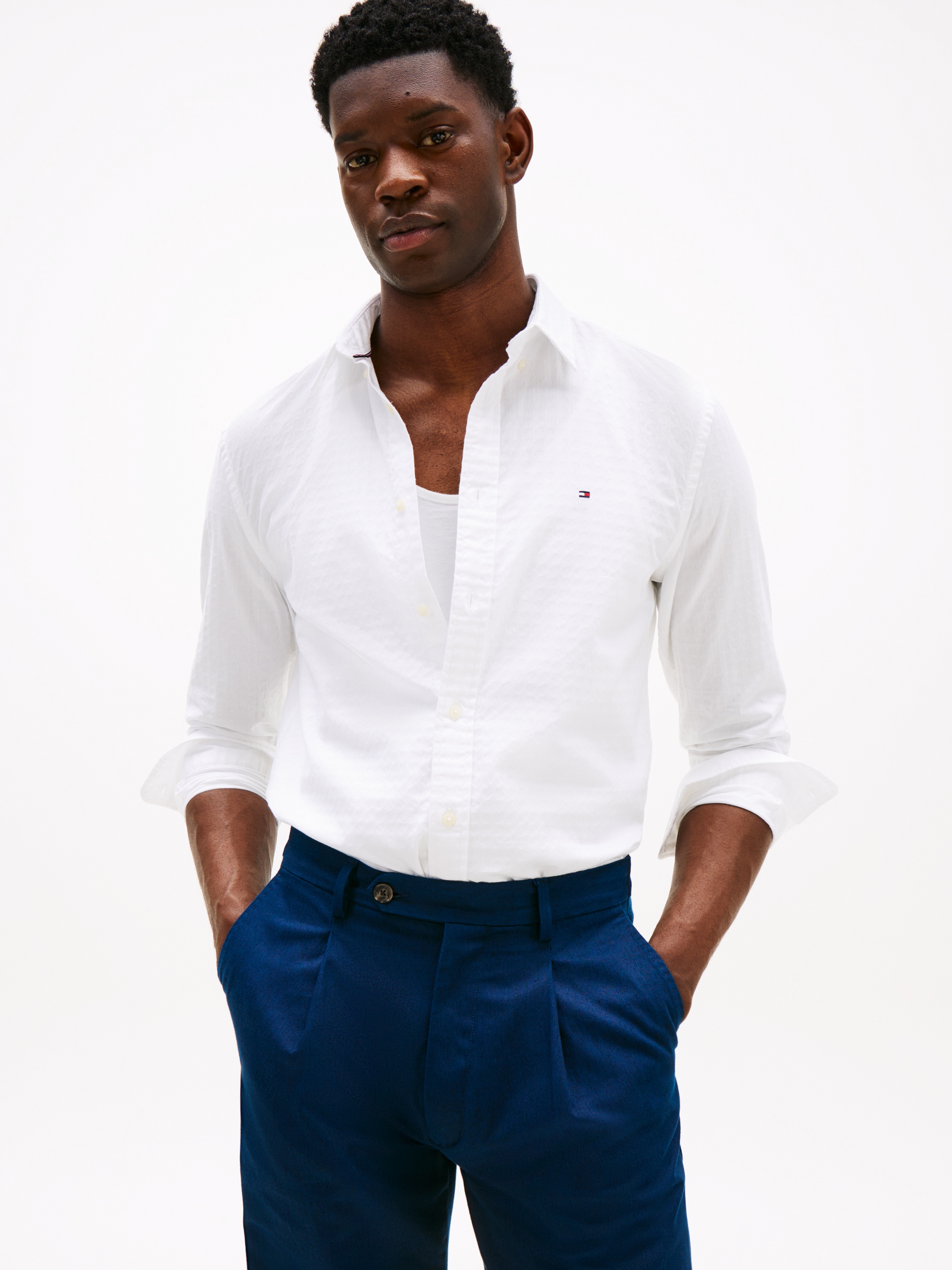 Tommy Hilfiger Langarmhemd "DOBBY STRUCTURE RF SHIRT" günstig online kaufen