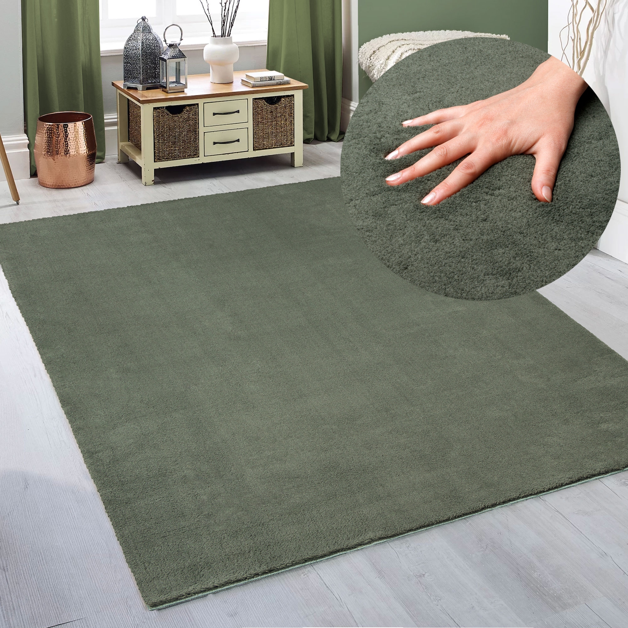 my home Teppich "Arabell, Kunstfellteppich, Felloptik, waschbar," rechtecki günstig online kaufen