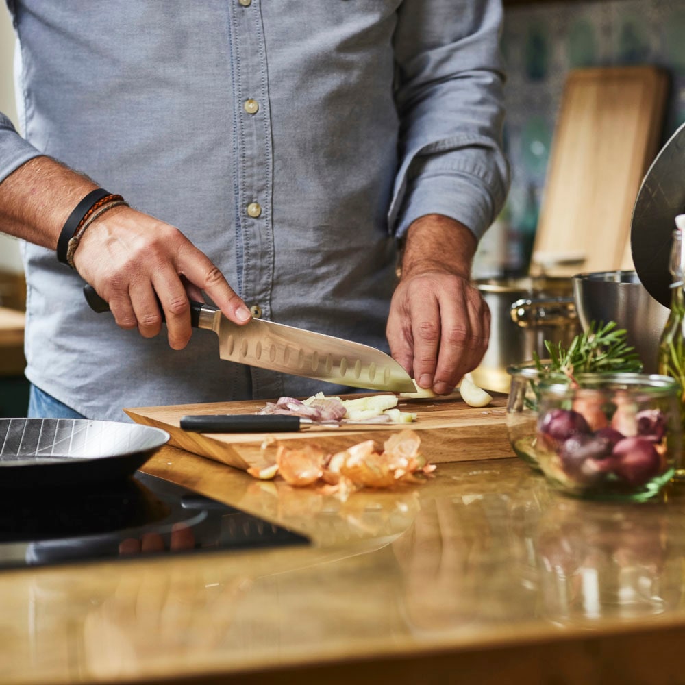 Siena Home Santokumesser »TREVISO«, (1 tlg.), asiatischer Klassiker für Gemüse und Fleisch, 18 cm