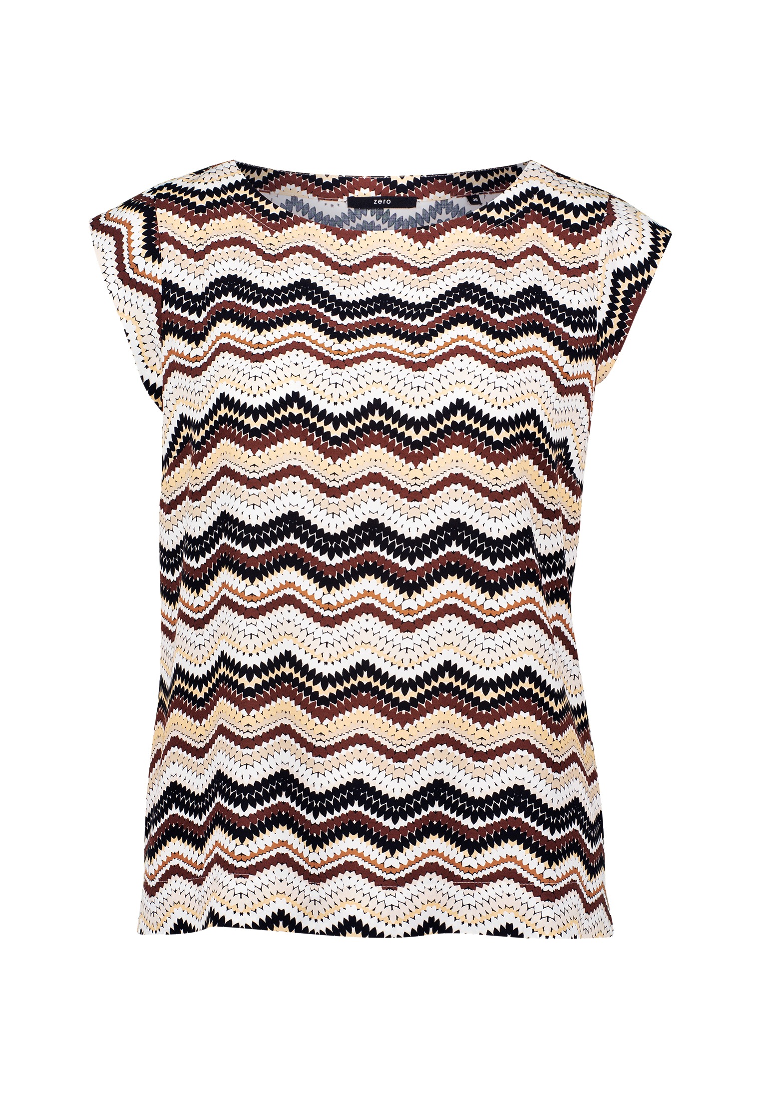 Zero Klassische Bluse "zero Bluse mit Chevron Muster" günstig online kaufen