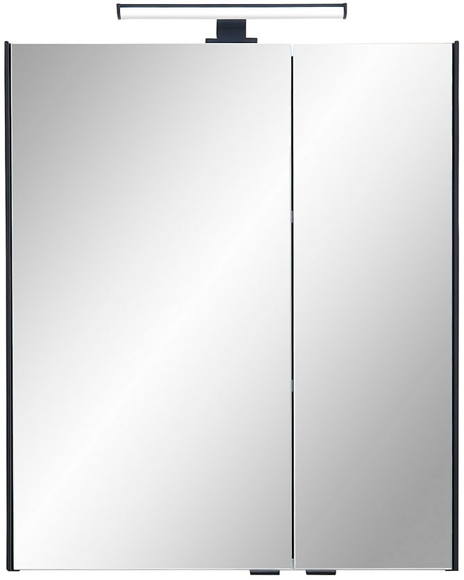 Saphir Badmöbel-Set »Quickset 395 5-teilig, Waschbeckenunterschrank mit LED-Spiegelschrank«, (5 St.), Unterschrank, Hängeschrank, Midischrank, inkl. Türdämpfer, 7 Türen