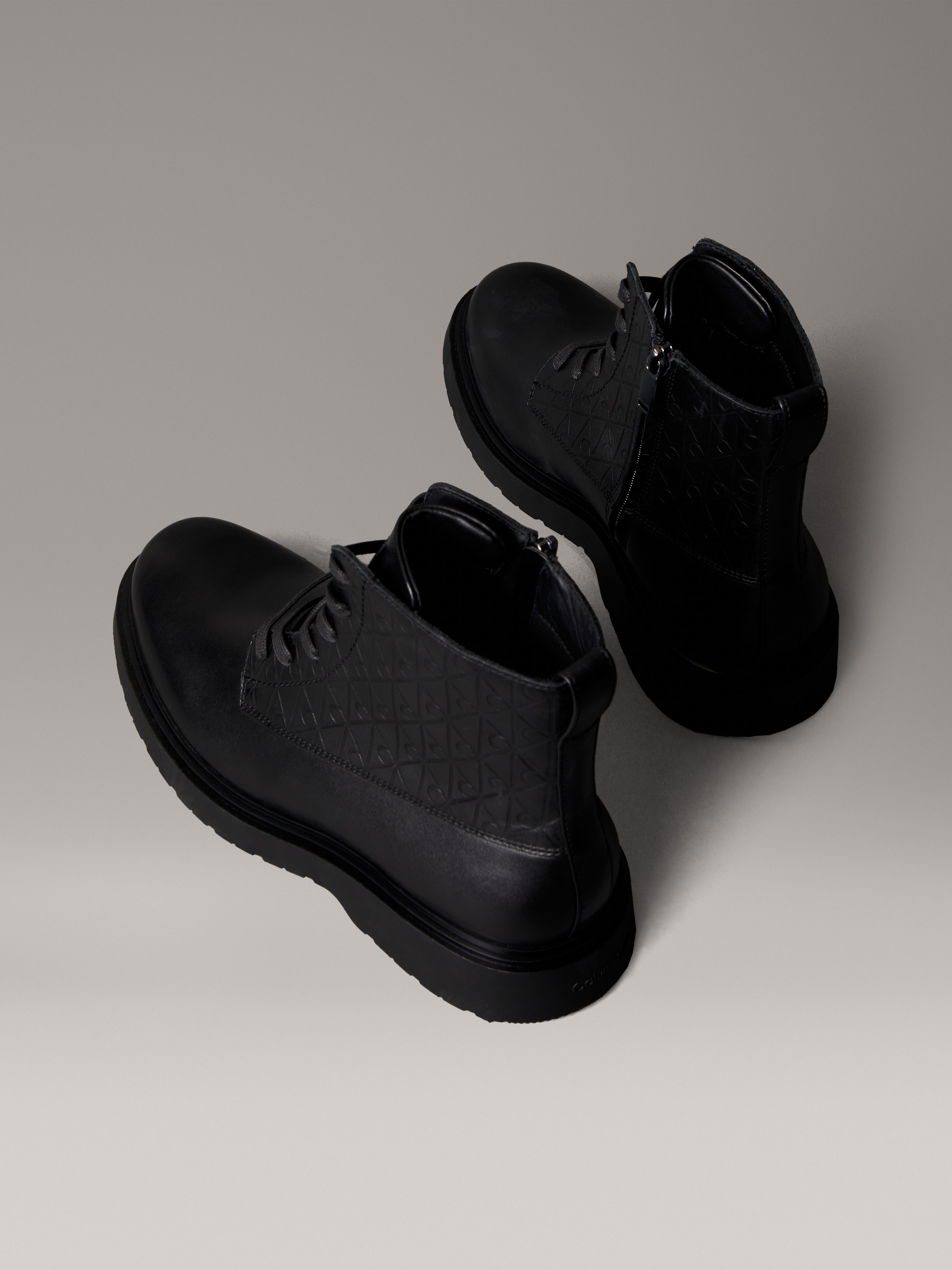 Calvin Klein Schnürboots "COMBAT ESS LACE UP ZIP BOOT AOP", Schnürstiefelet günstig online kaufen