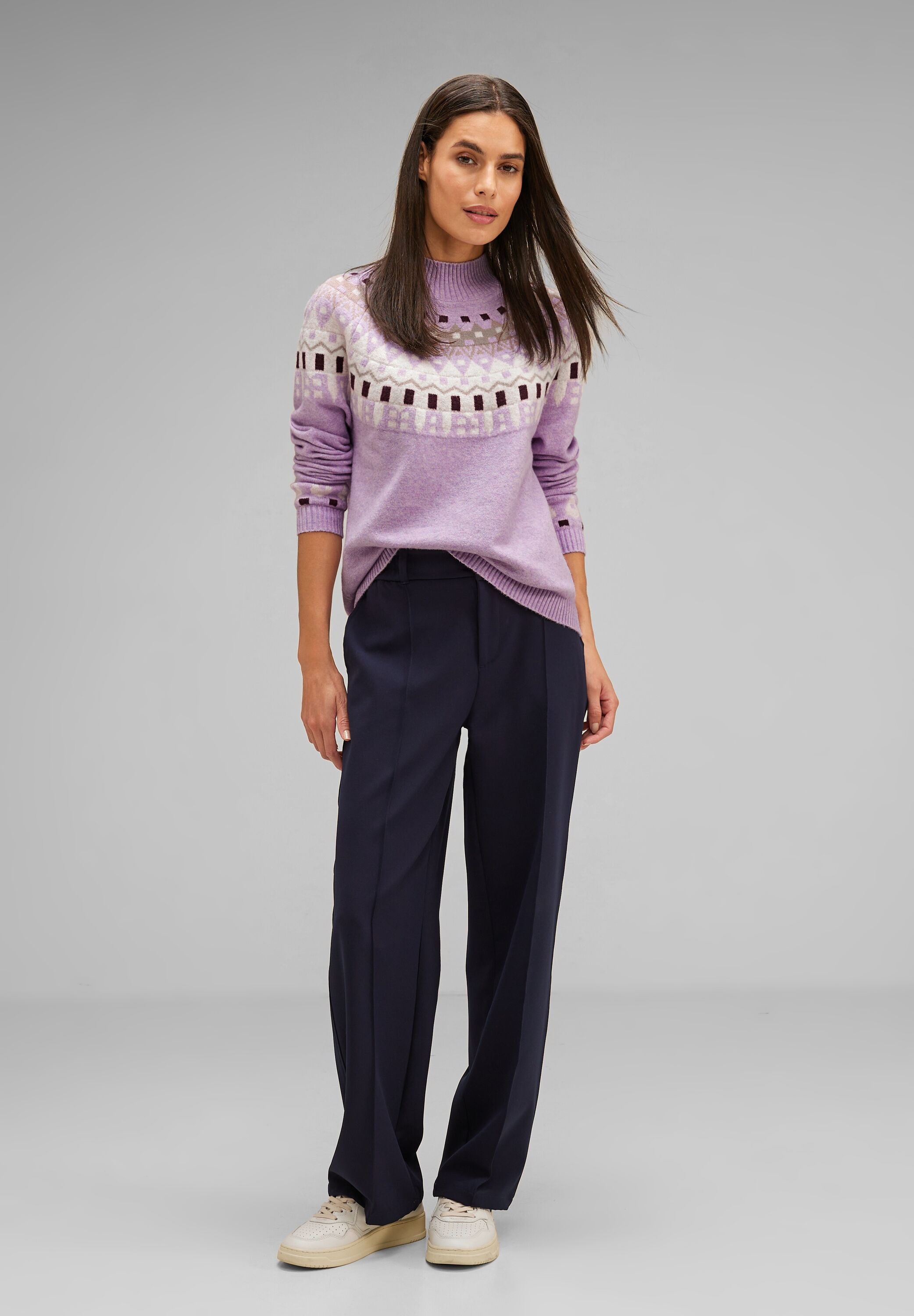 STREET ONE Strickpullover, mit Stehkragen