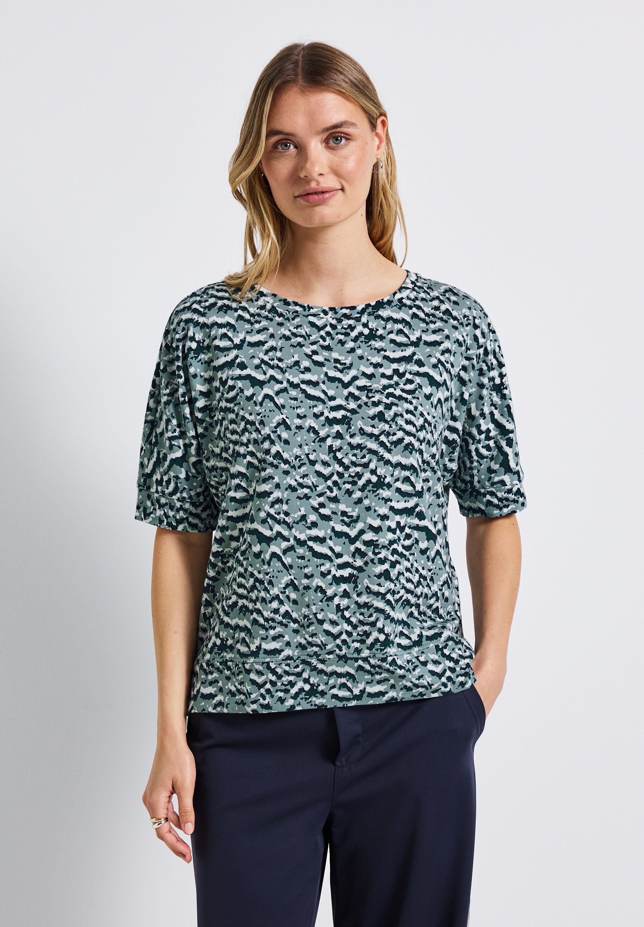 STREET ONE Rundhalsshirt, im soften Baumwoll-Mix günstig online kaufen