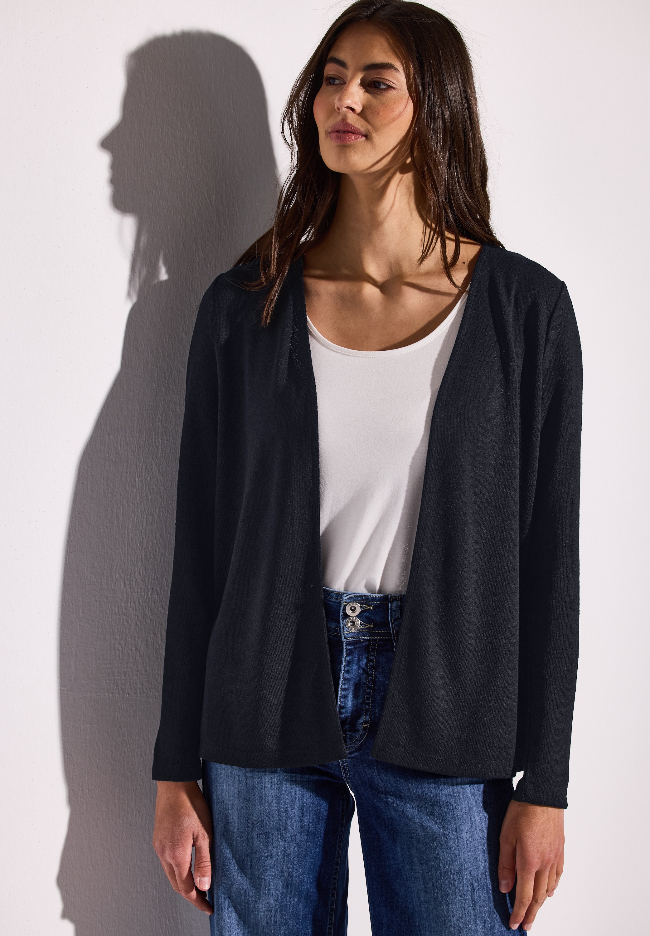 STREET ONE Shirtjacke "NETTE", im Strick Look günstig online kaufen