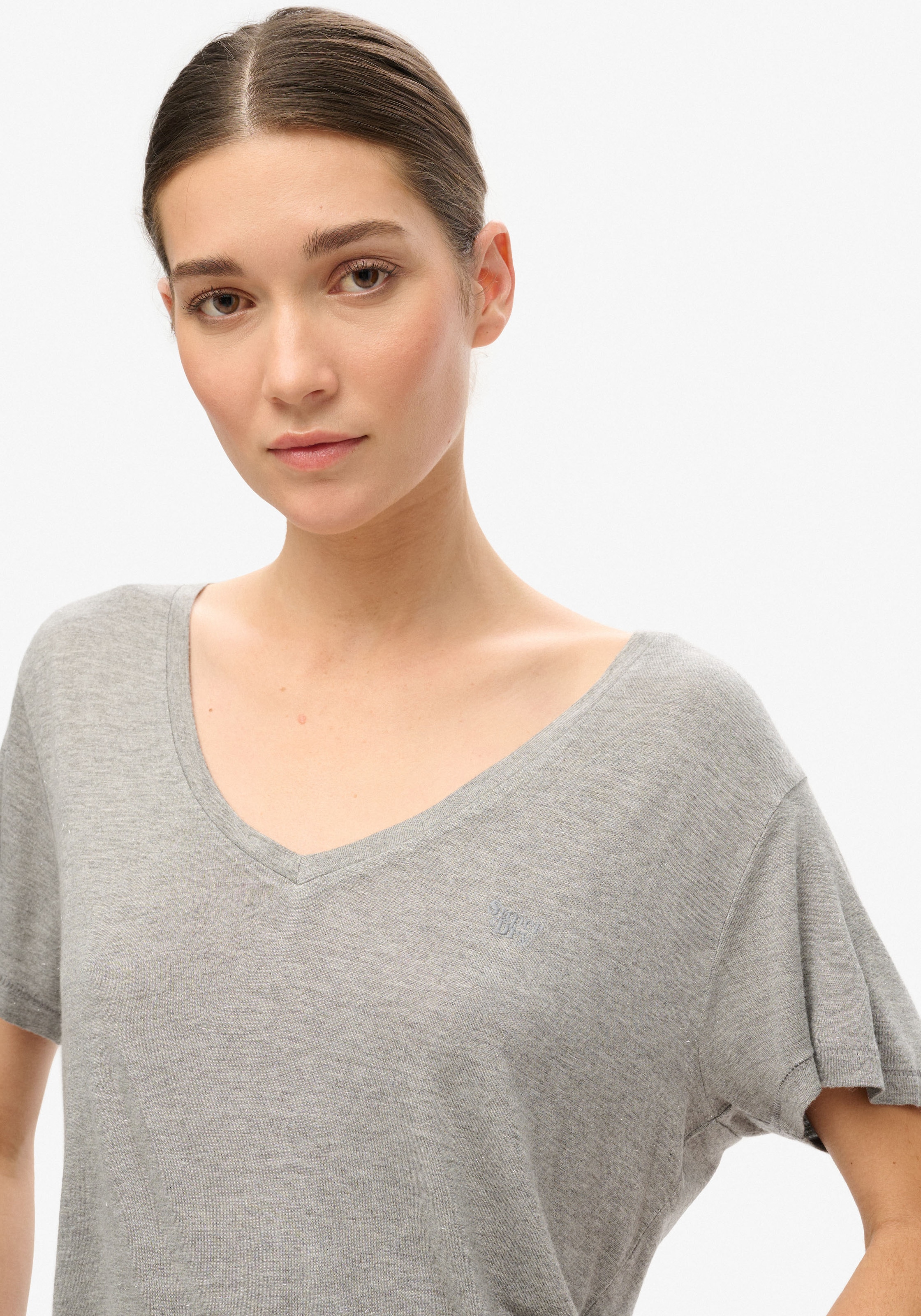 Superdry T-Shirt »STUDIOS SLUB EMB VEE TEE«
