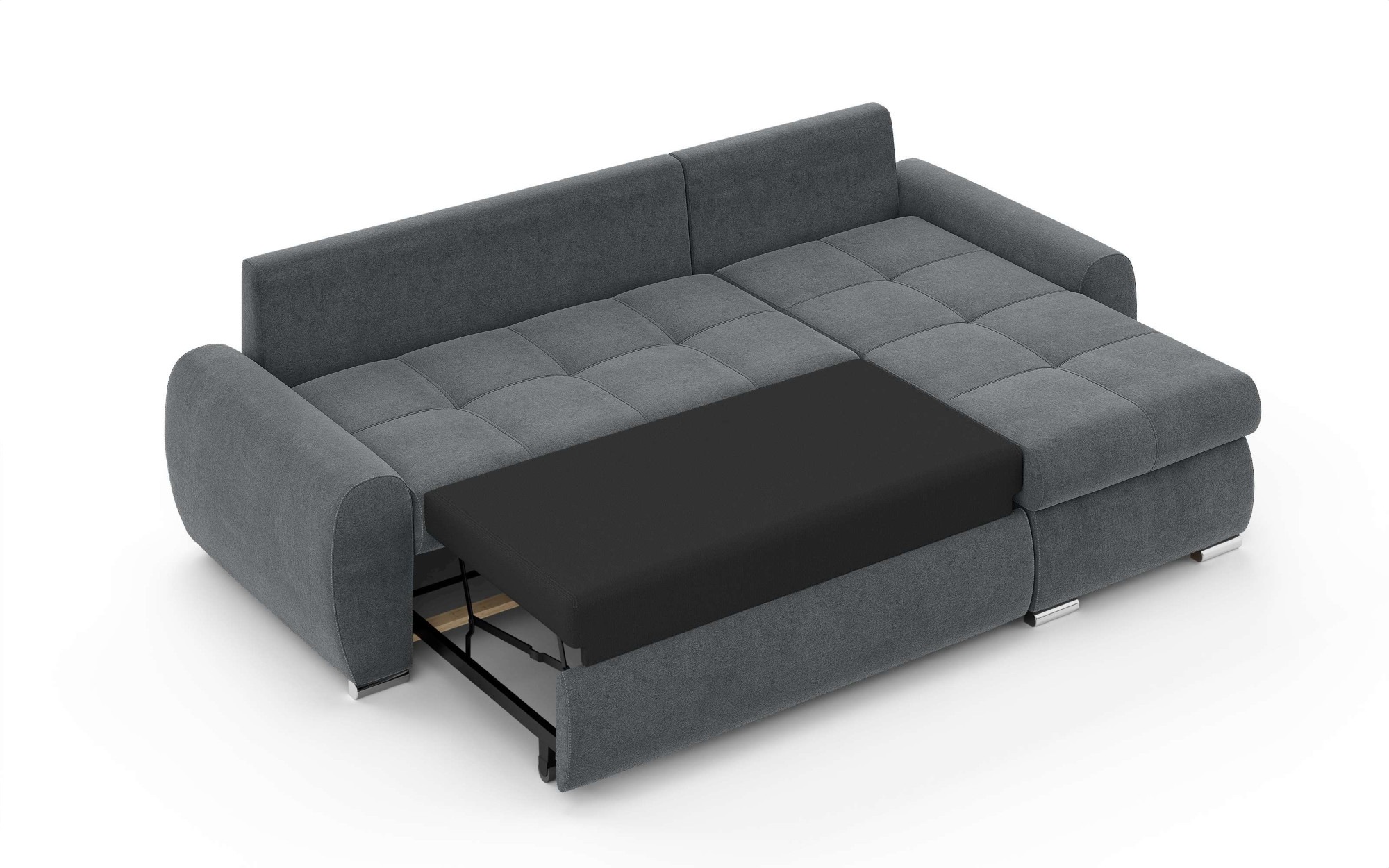 INOSIGN Ecksofa »HAVERHILL Schlafsofa mit Bettkasten, Maße B/H/T: 237/89/166 cm«, L-Form mit Recamiere links oder rechts bestellbar, Wellenunterfederung