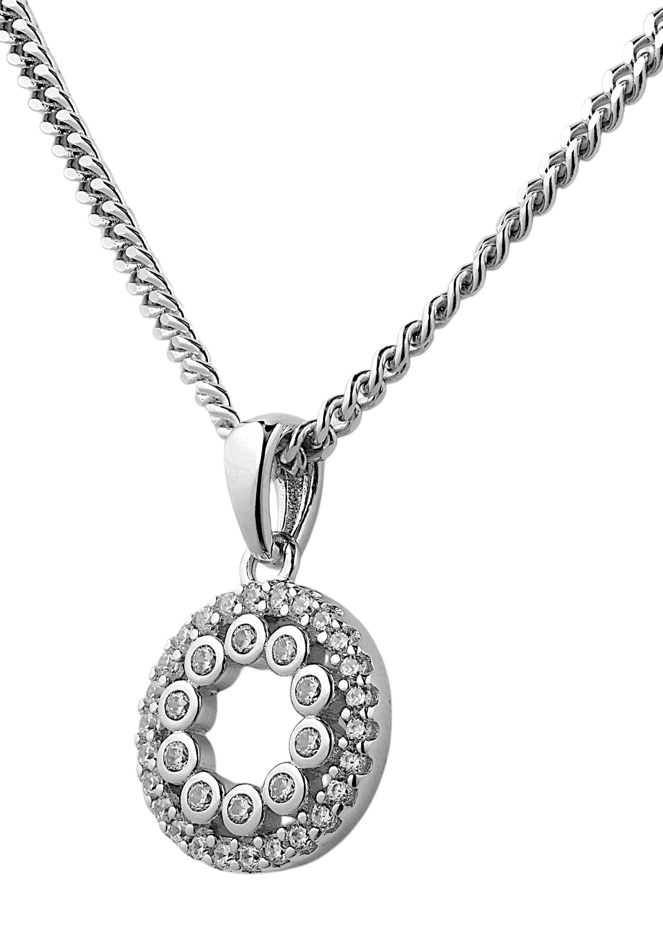 JOBO Kettenanhänger »Kreis-Anhänger rund 10 mm«  925 Silber rhodiniert oder vergoldet