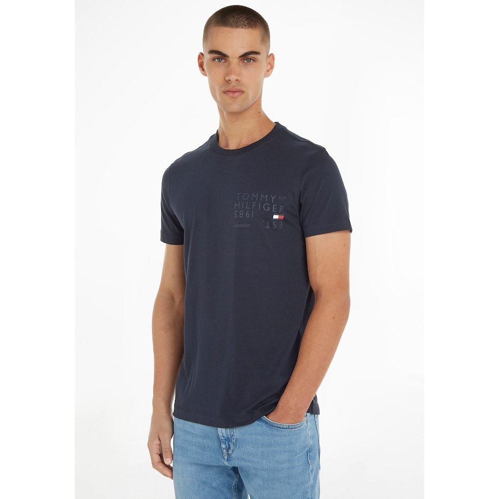 Tommy Hilfiger Rundhalsshirt »BRAND LOVE BACK TEE«, mit großem TH-Aufdruck auf dem Rücken