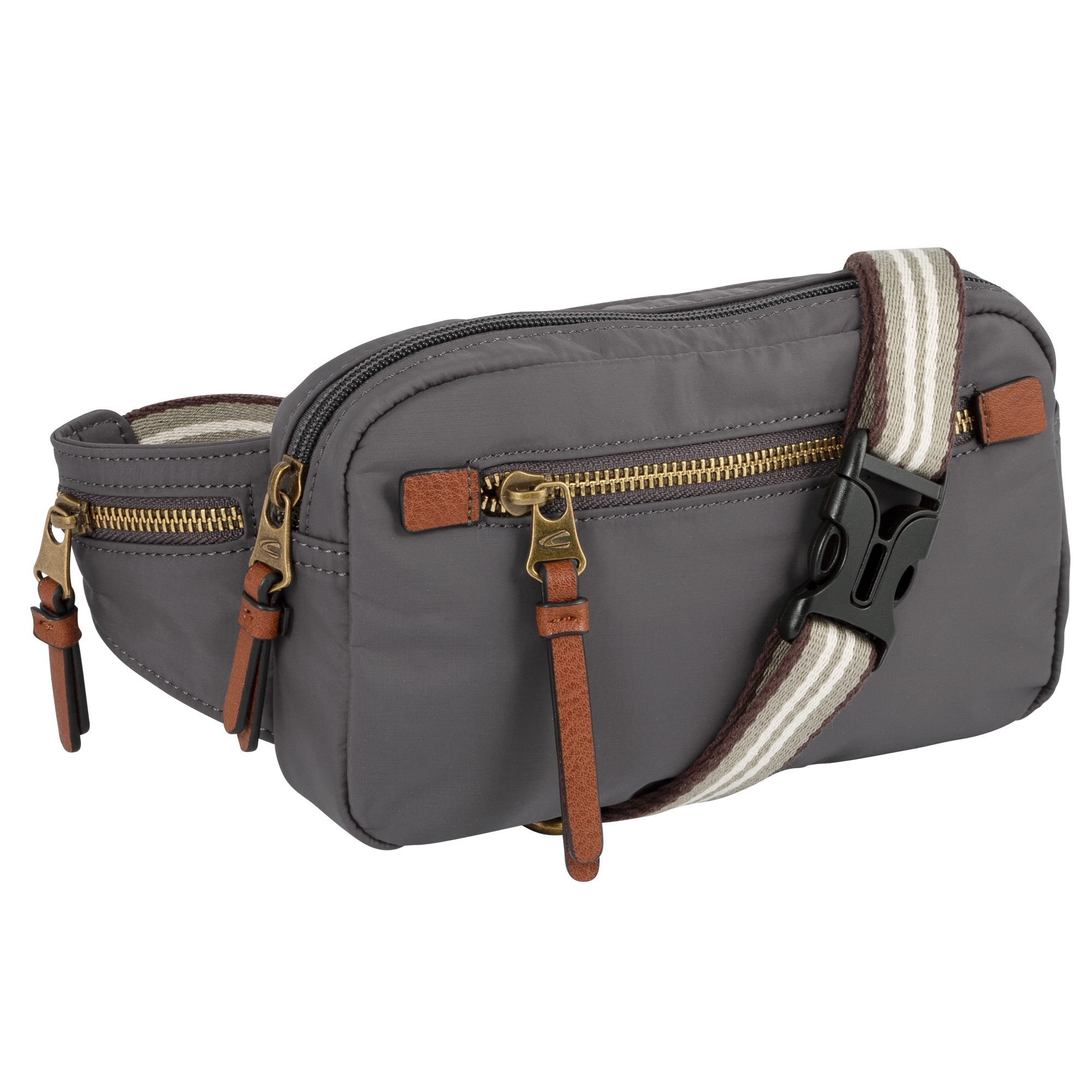 camel active Bauchtasche "Bari", aus hochwertigem matten Nylon mit gestreiftem Gewebeband