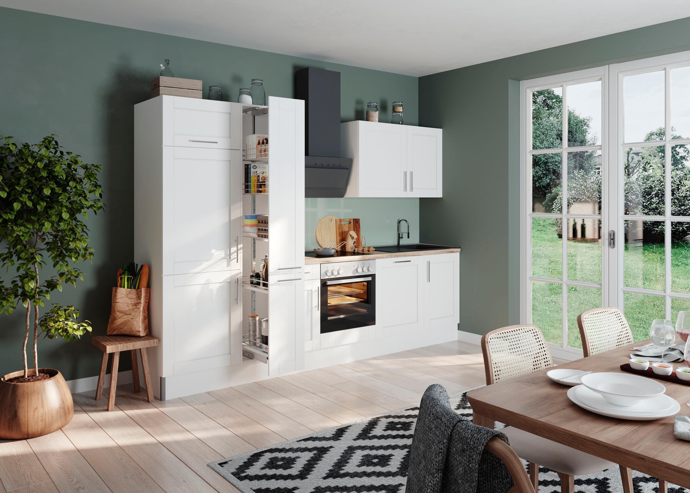 OPTIFIT Küche »Ahus«, Breite 310 cm,wahlweise mit E-Geräten,MDF Fronten,Soft Close Funktion