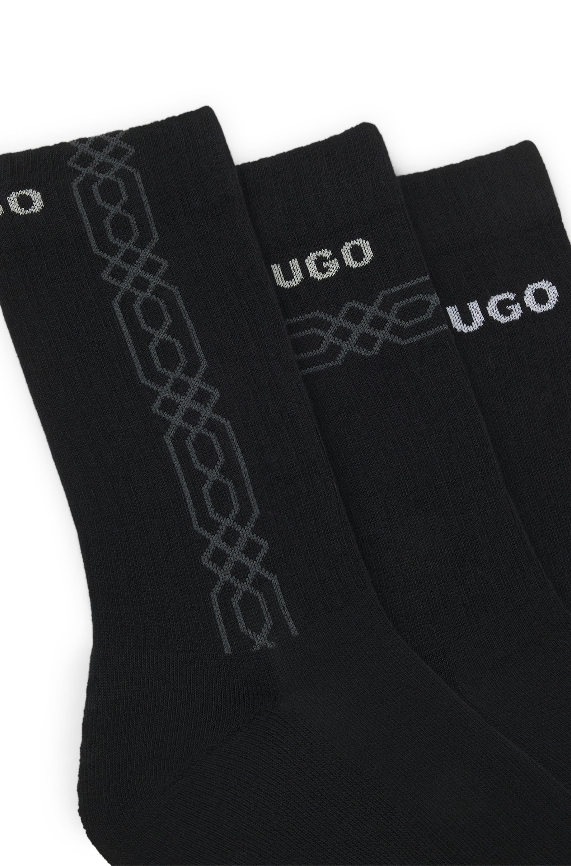 Thumbnail - HUGO Underwear Kurzsocken Packung, 3er, 3 Paar tlg. Logoschriftzug, grafisches Muster