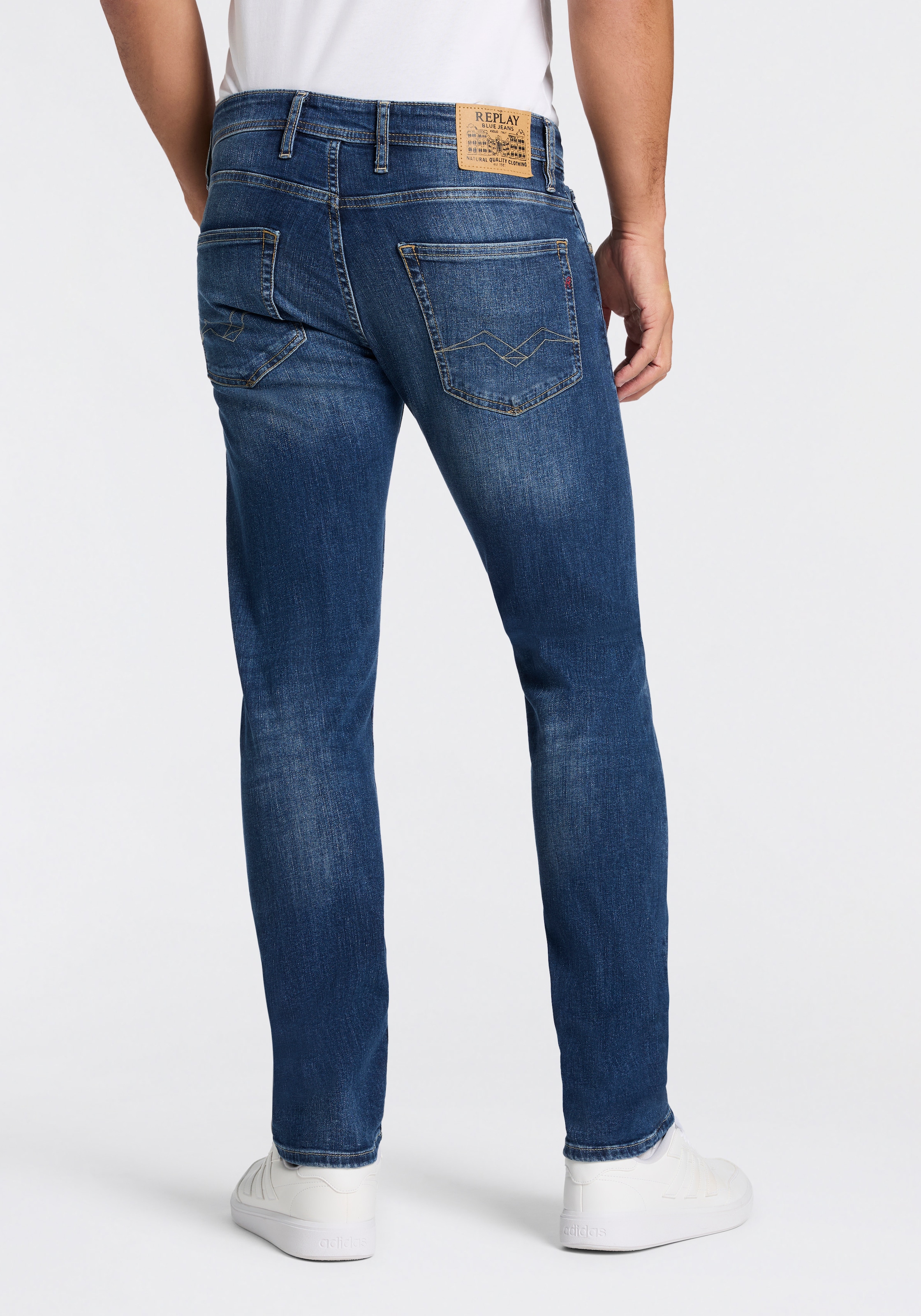 Replay Straight-Jeans »GROVER« in vielen verschiedenen Waschungen, mit Stretch