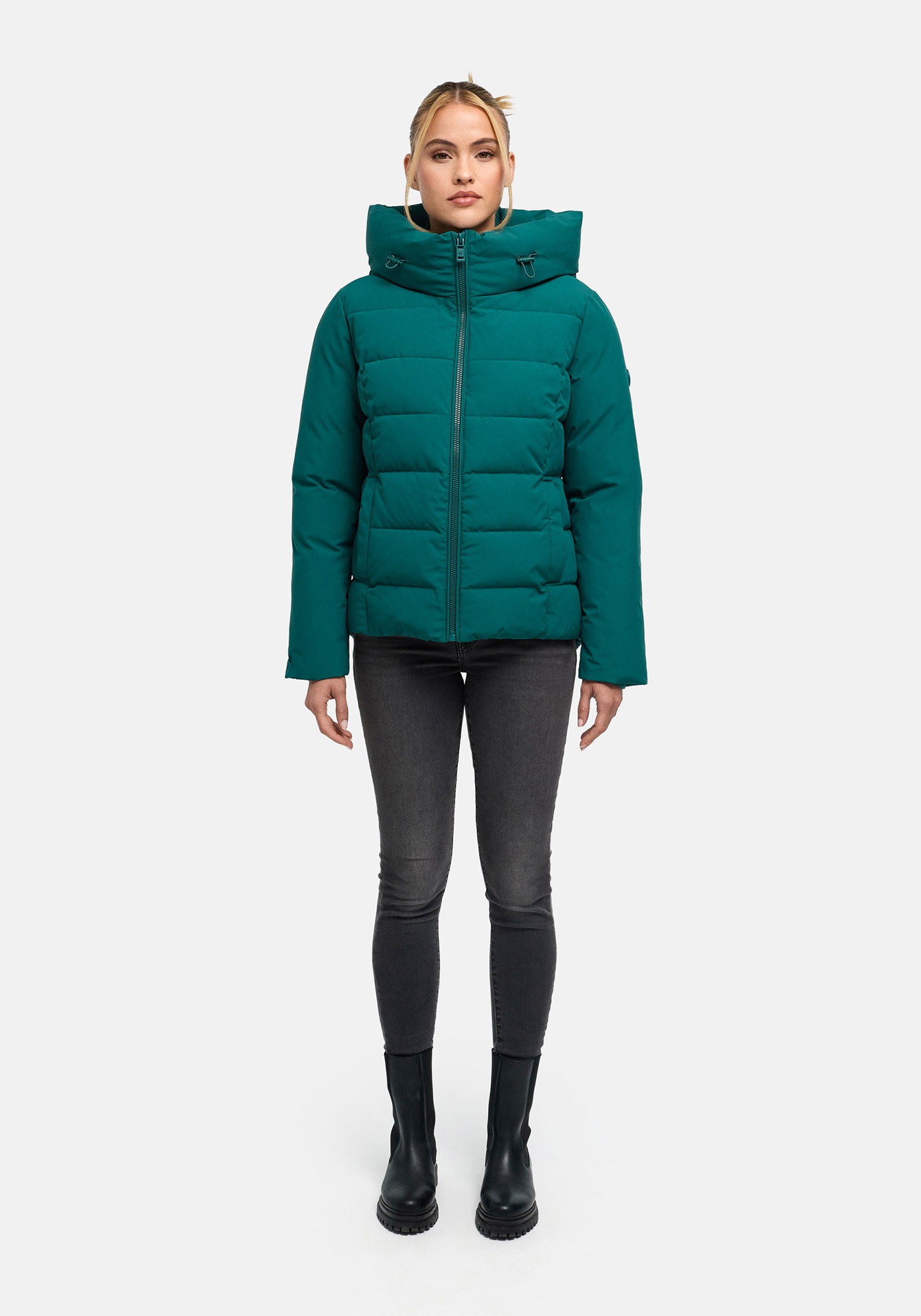 Marikoo "Akiliaa" mit Kapuze Warme Winterjacke mit Kapuze und taillierter Passform