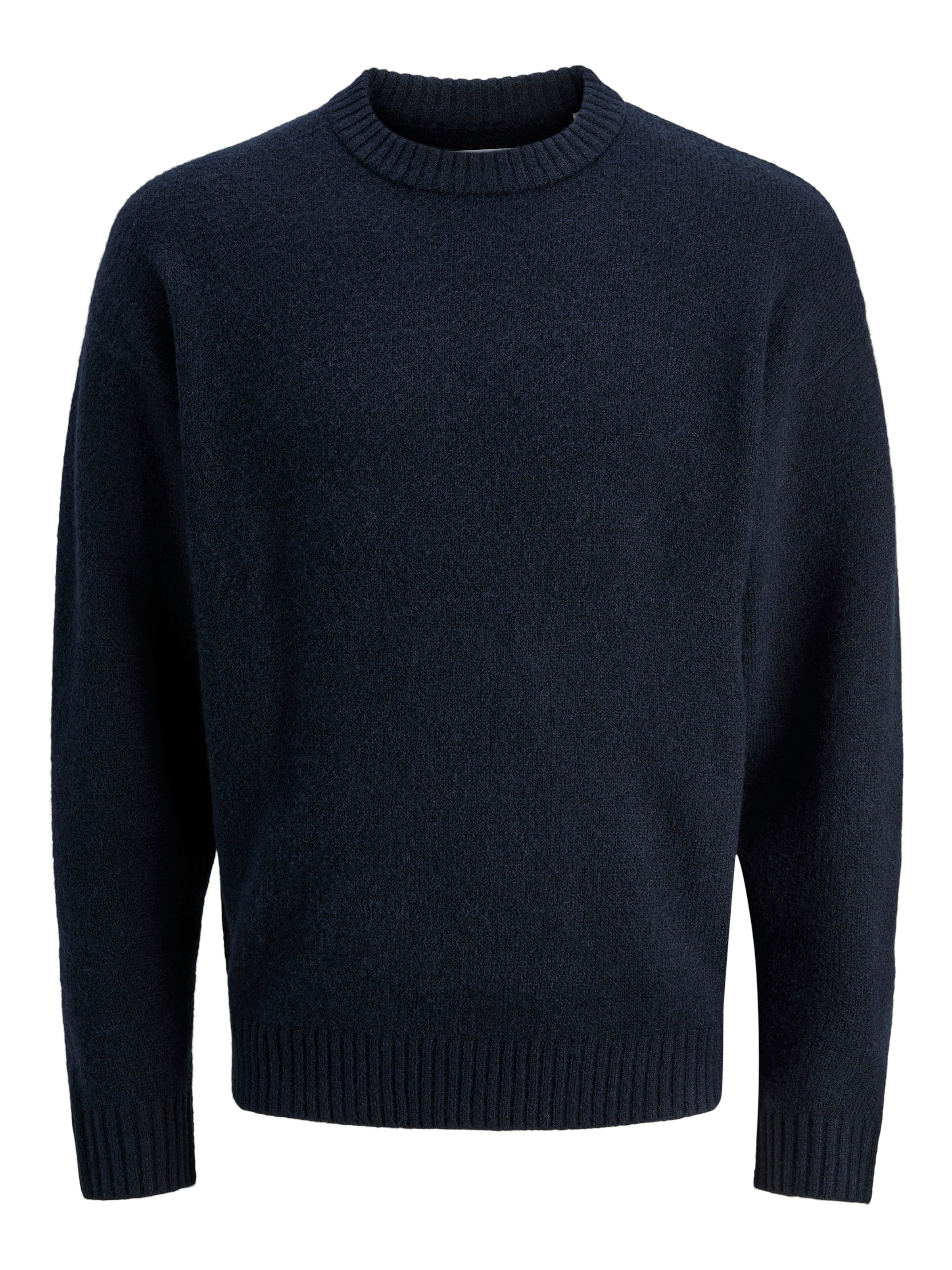 Jack & Jones Rundhalspullover »JJESOHO OLLIE KNIT CREW NECK SN« Materialmix, relaxed fit