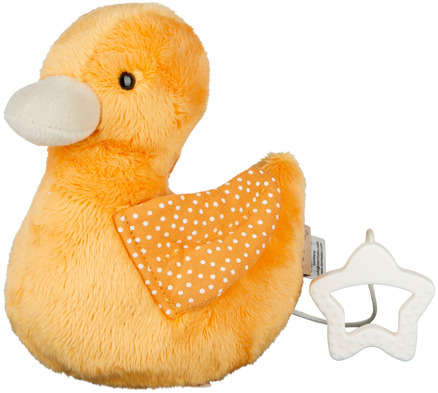 STERNTALER Kinder Spieluhr "Ente, M", orange, Plüsch, B:16cm H:16cm T:8cm, Spieluhren
